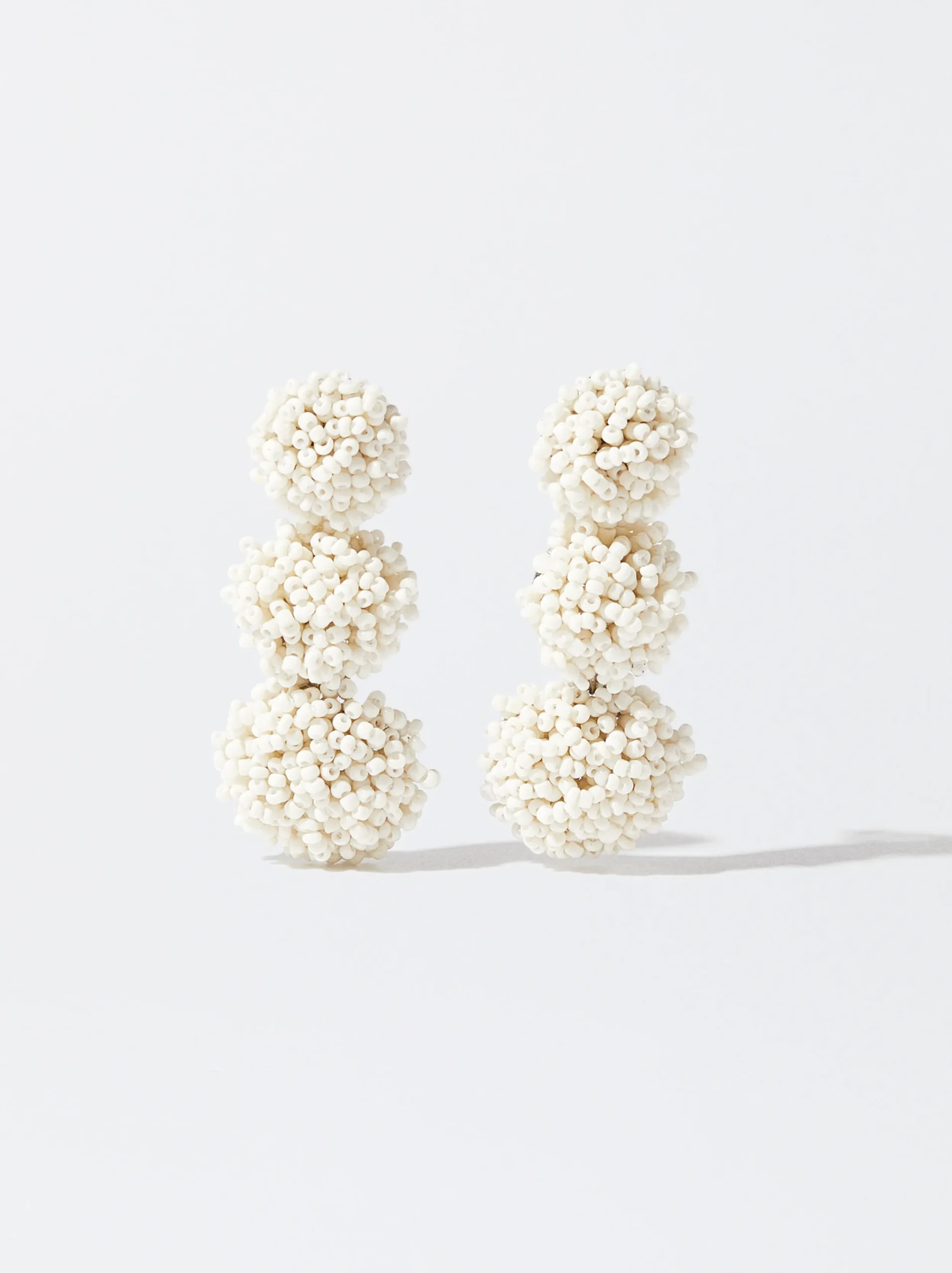 PARFOIS Pendientes Con Abalorios Blanco Online