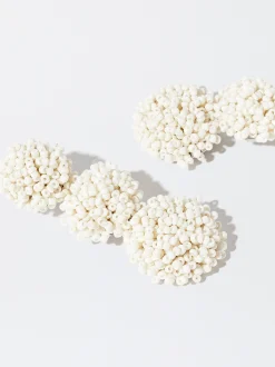 PARFOIS Pendientes Con Abalorios Blanco Online