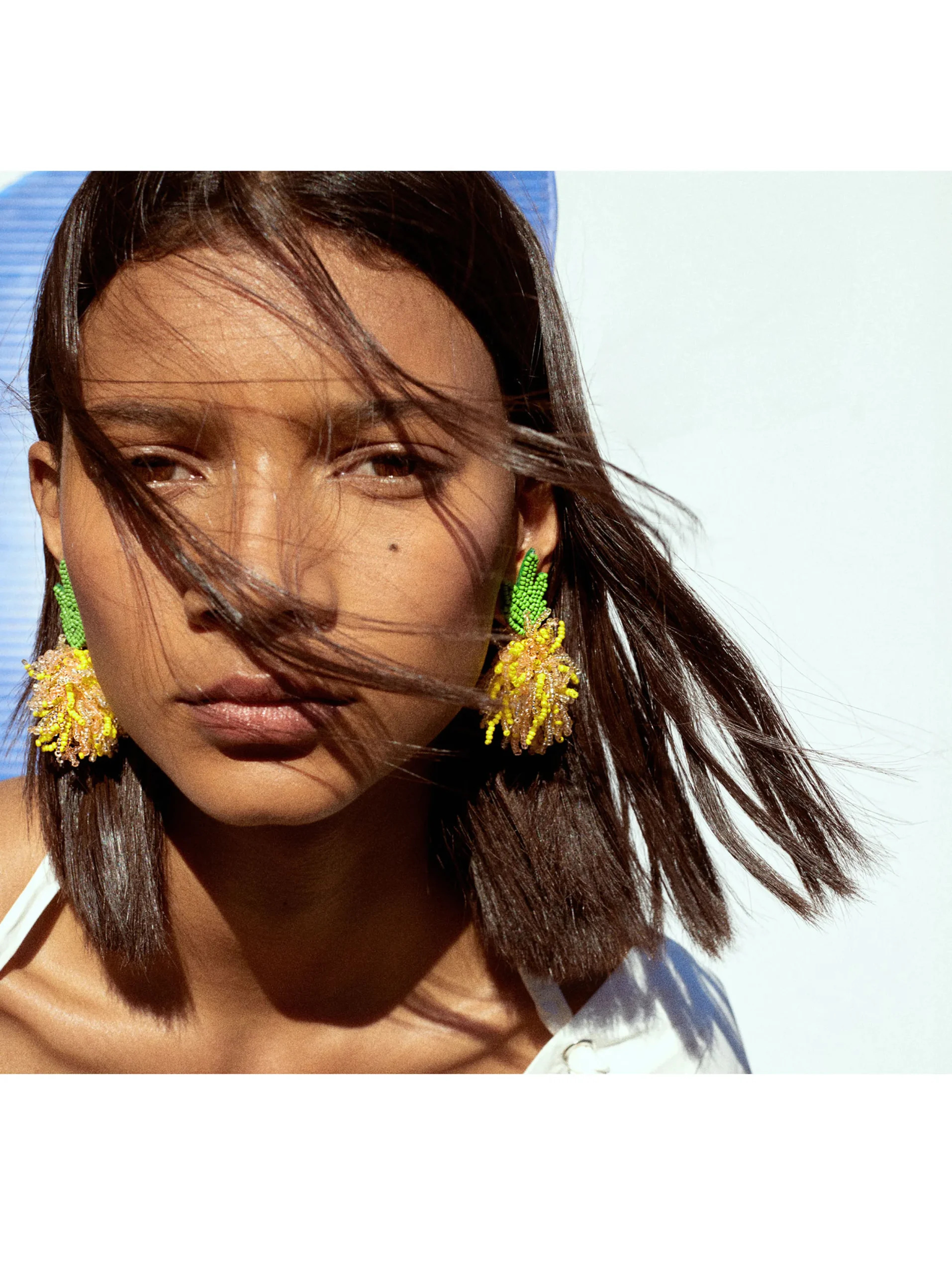 PARFOIS Pendientes Con Abalorios Amarillo Cheap