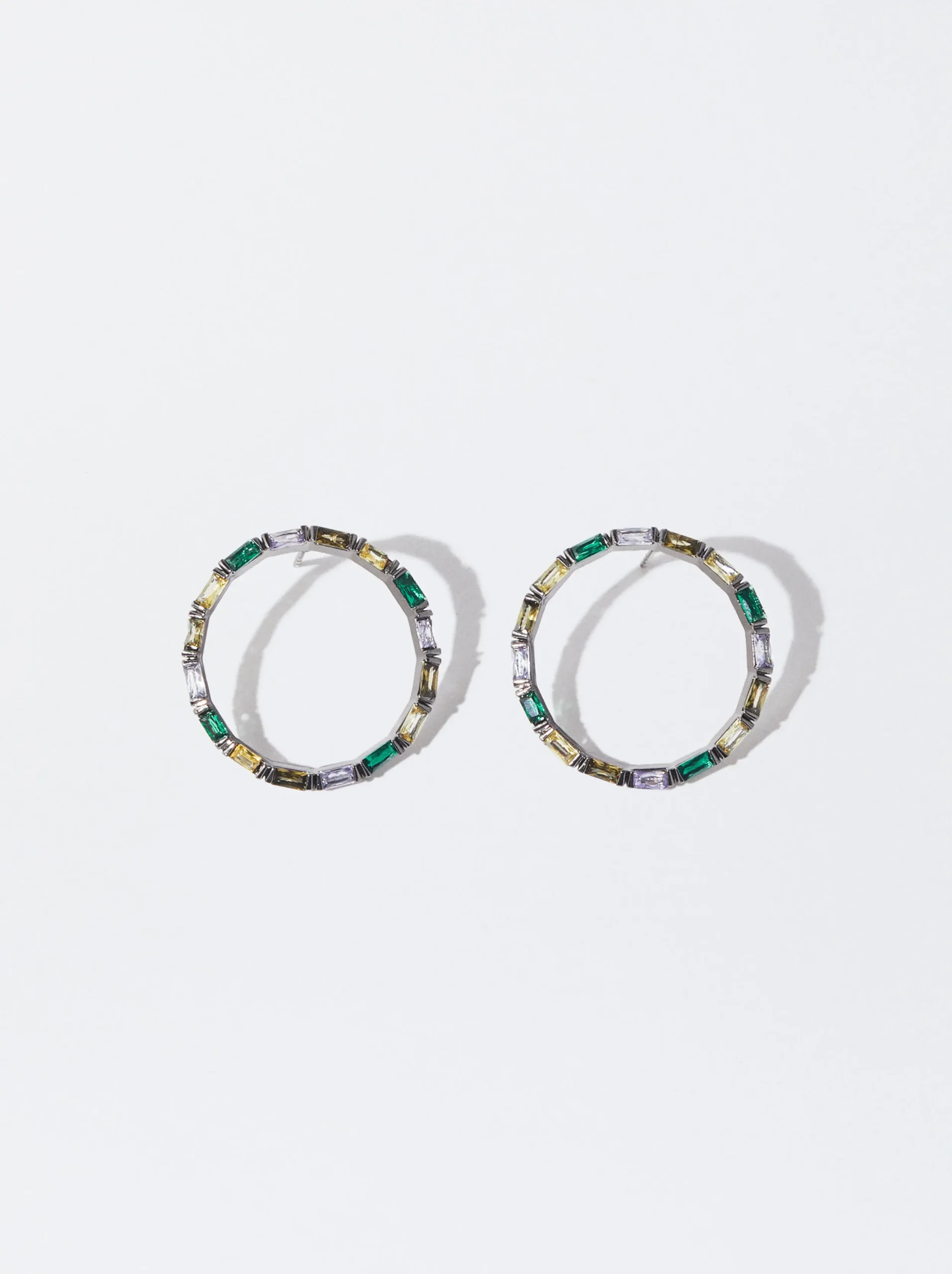 PARFOIS Pendientes Con Circonitas Multicor Flash Sale