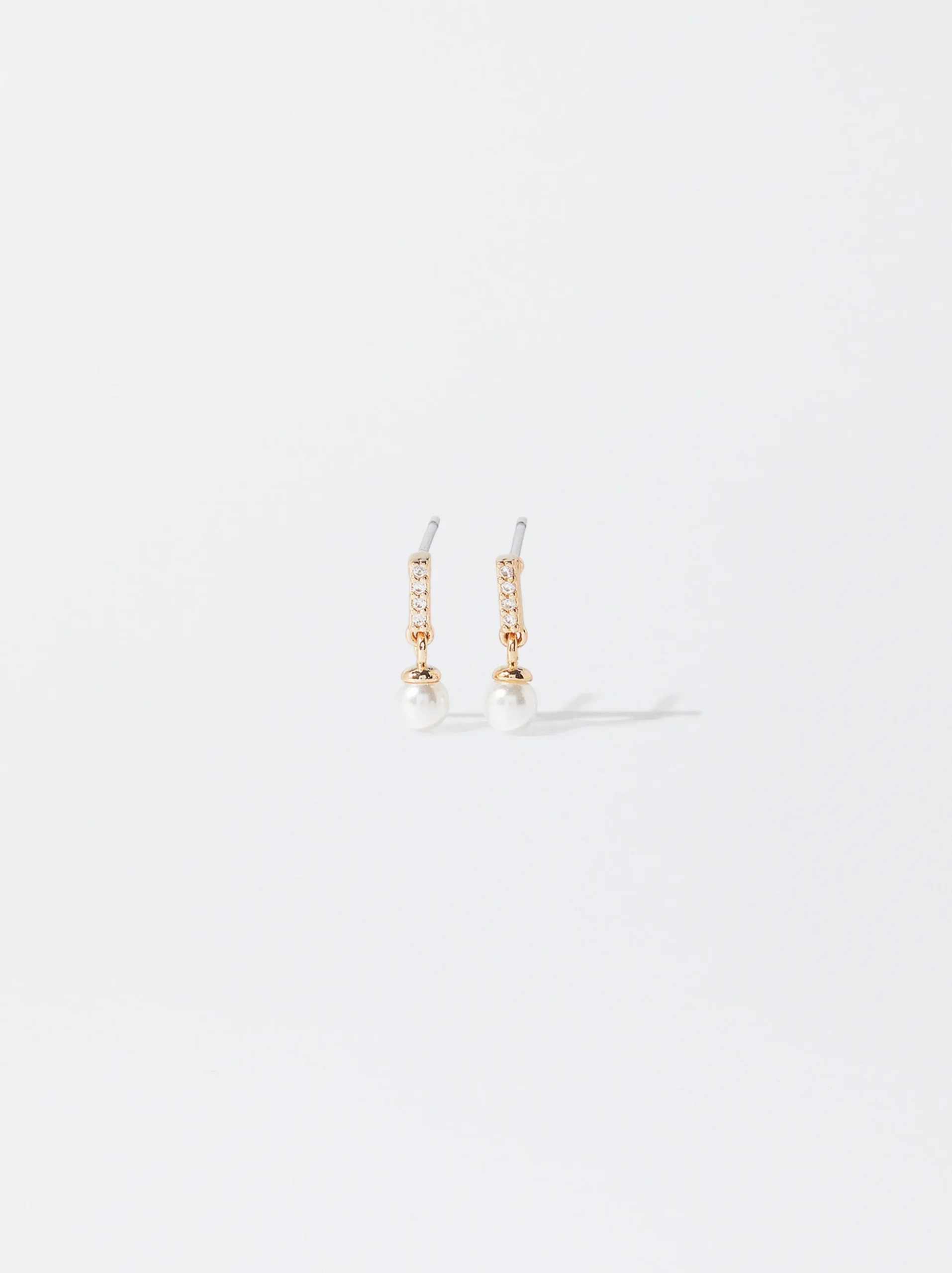 PARFOIS Pendientes Con Circonitas Dorado Flash Sale