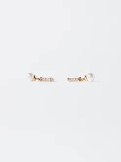 PARFOIS Pendientes Con Circonitas Dorado Flash Sale