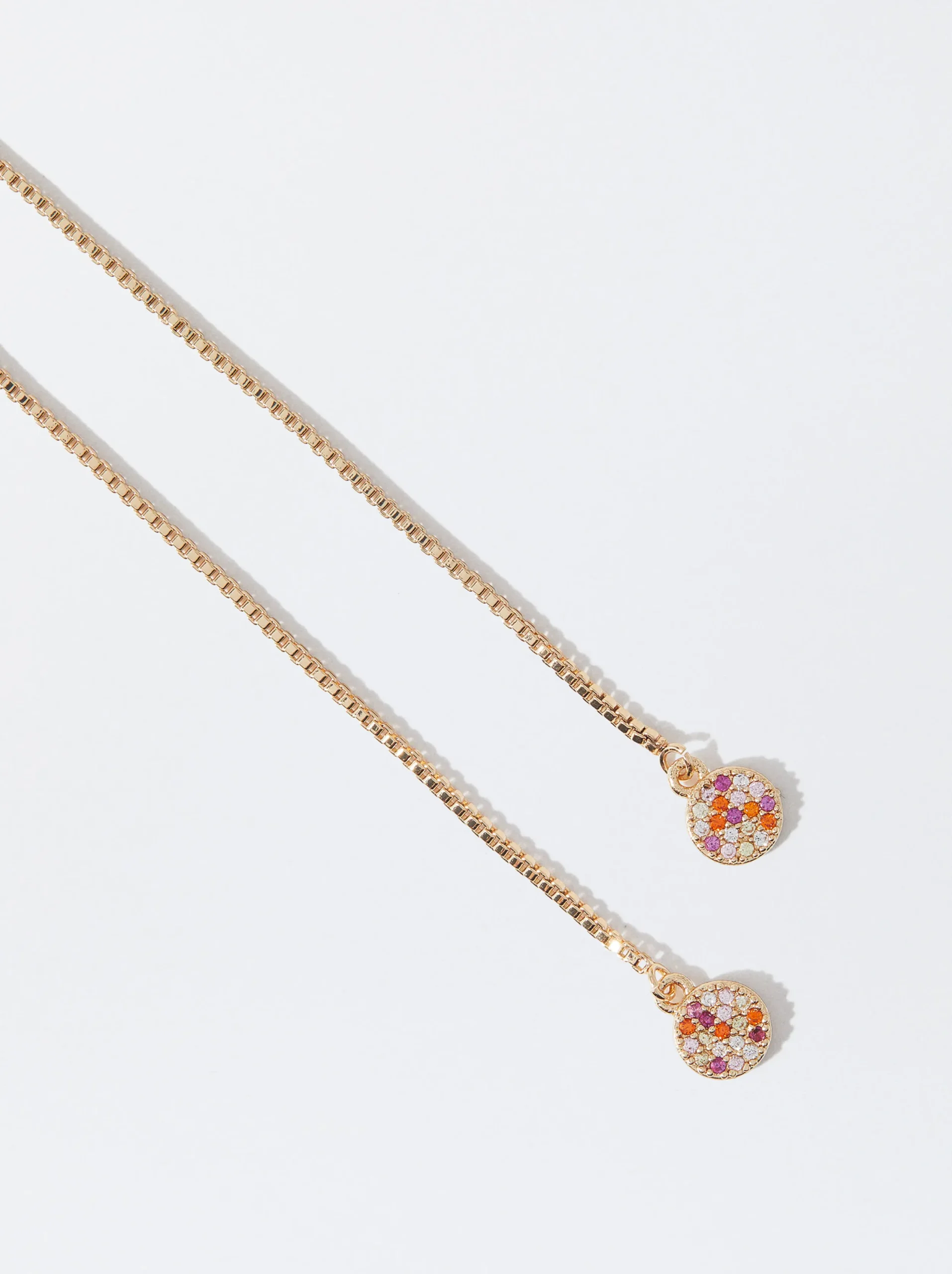 PARFOIS Pendientes Con Circonitas Multicor Outlet