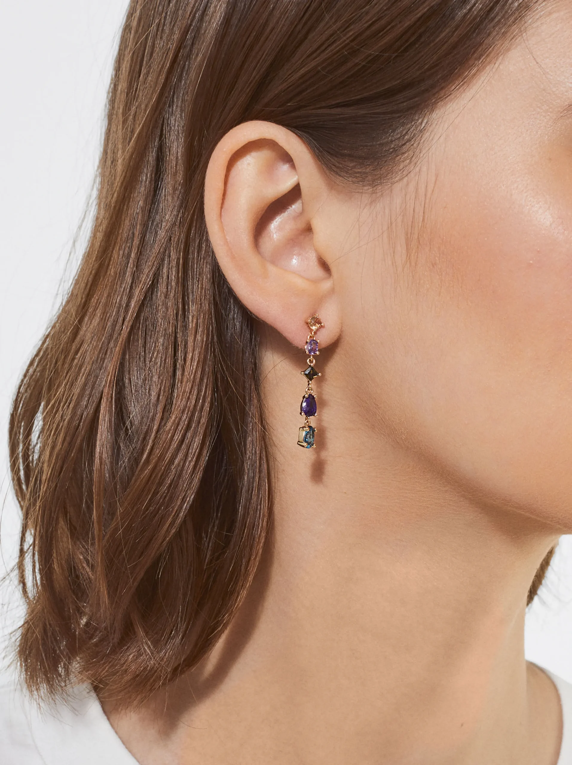 PARFOIS Pendientes Con Circonitas Multicor Clearance