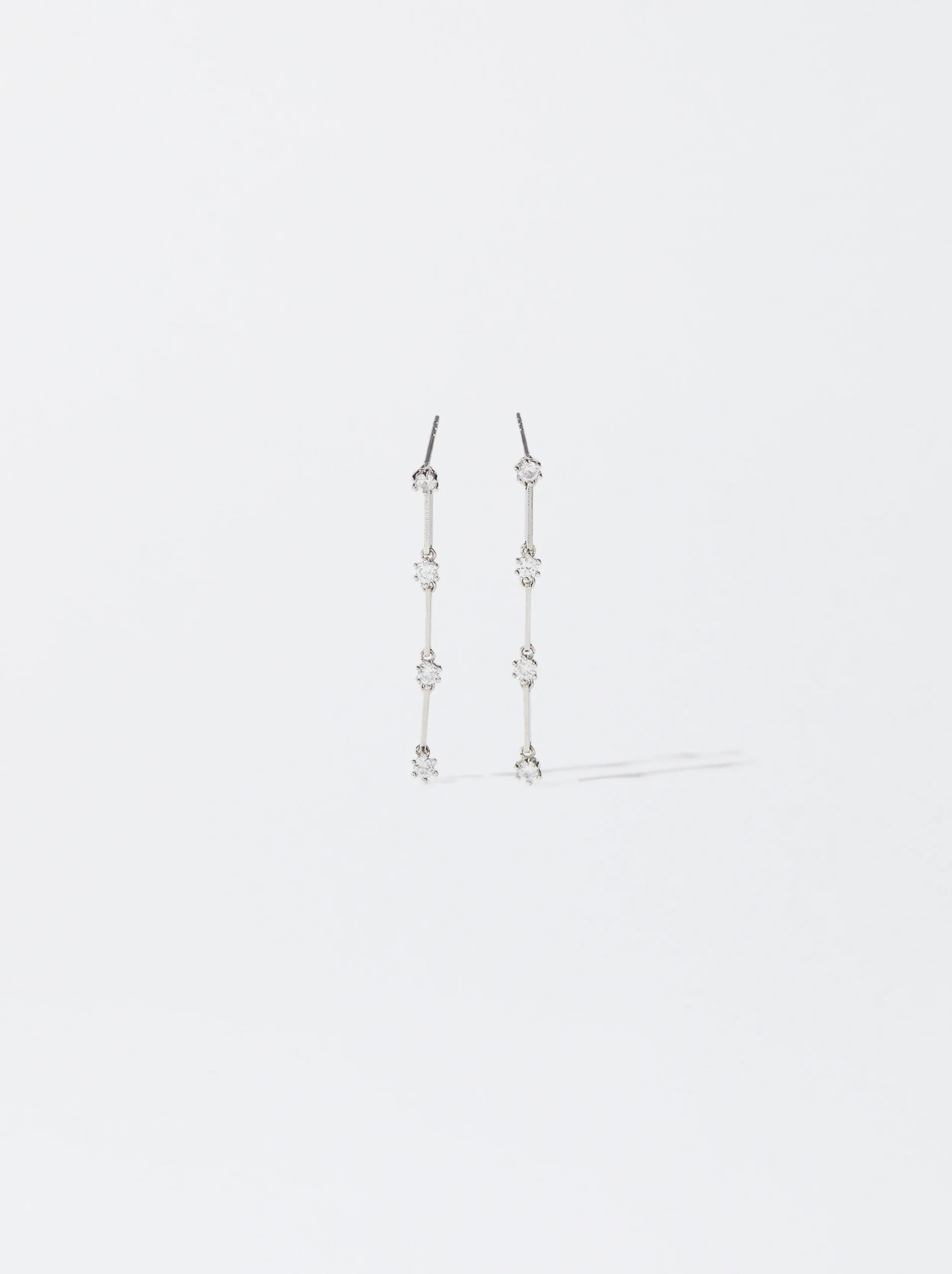 PARFOIS Pendientes Con Circonitas Plateado Flash Sale