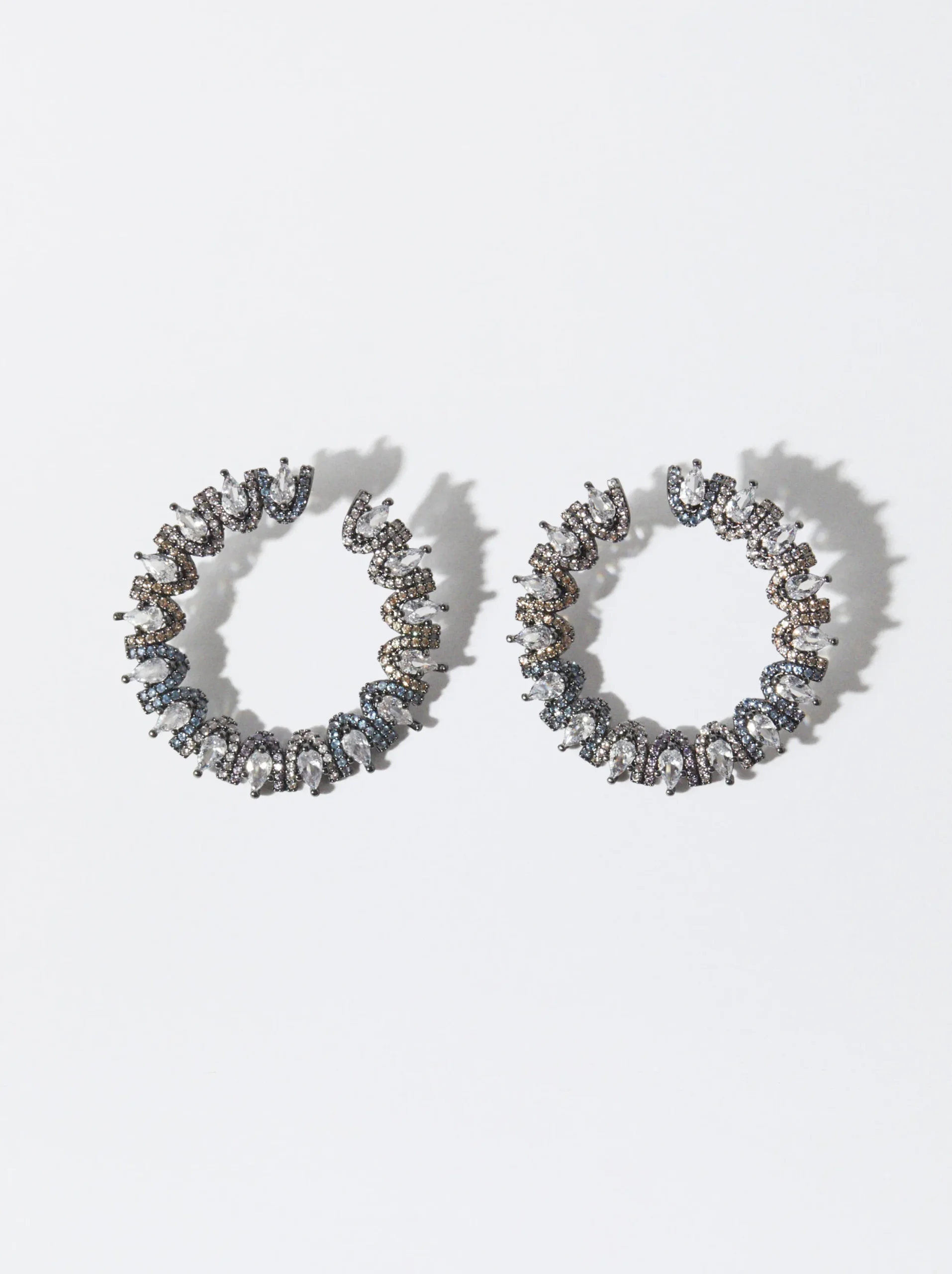 PARFOIS Pendientes Con Circonitas Multicor Discount