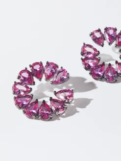 PARFOIS Pendientes Con Circonitas Multicor Sale