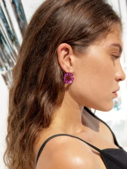 PARFOIS Pendientes Con Circonitas Multicor Sale