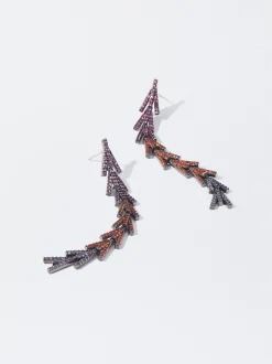 PARFOIS Pendientes Con Circonitas Multicor Fashion