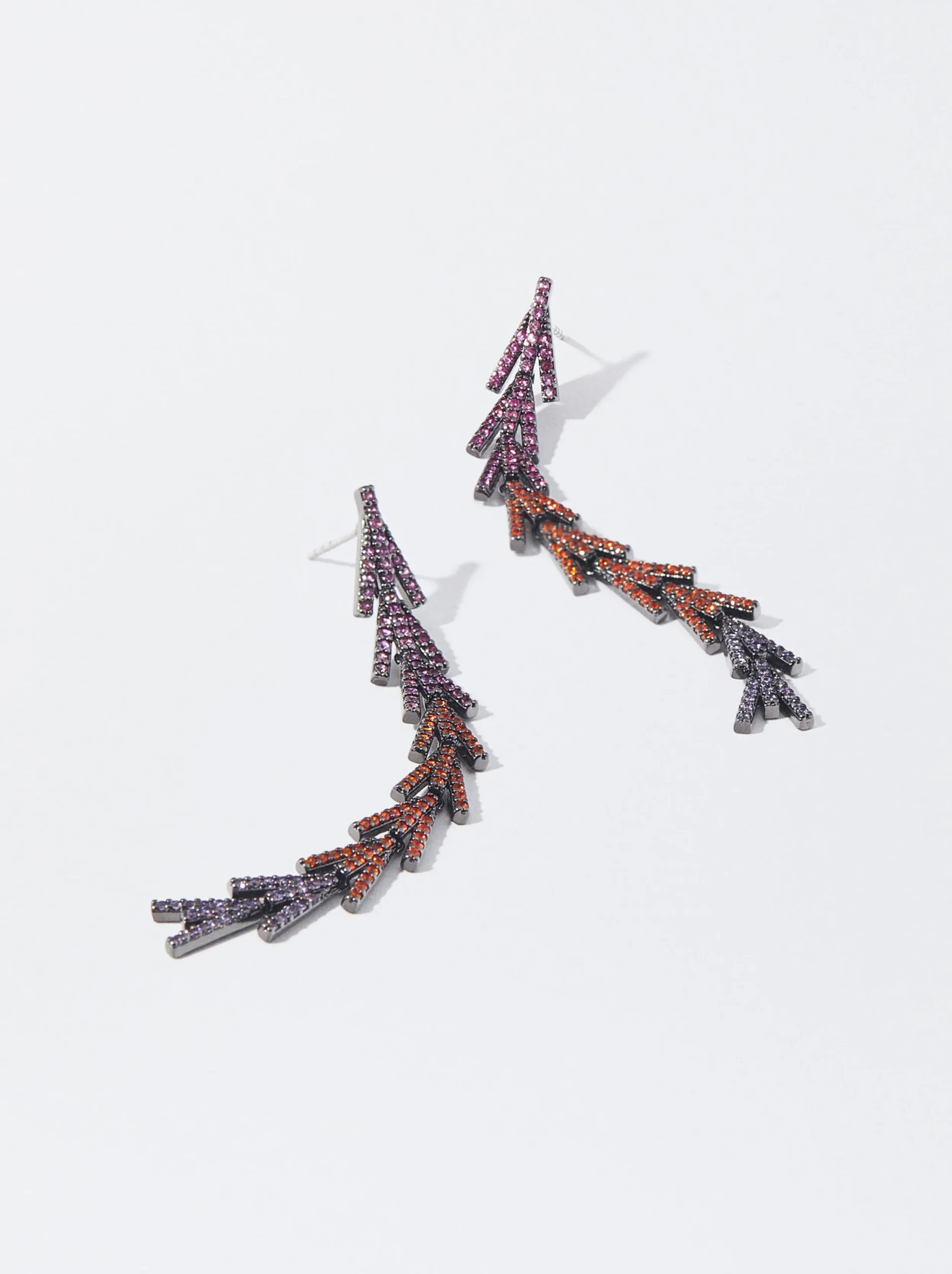 PARFOIS Pendientes Con Circonitas Multicor Fashion