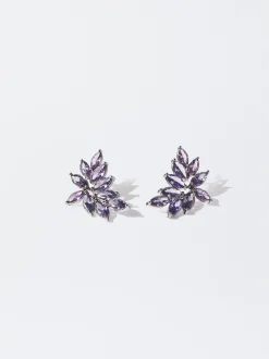 PARFOIS Pendientes Con Circonitas Violeta Online