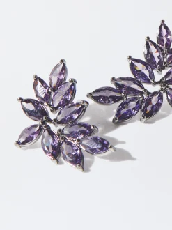 PARFOIS Pendientes Con Circonitas Violeta Online
