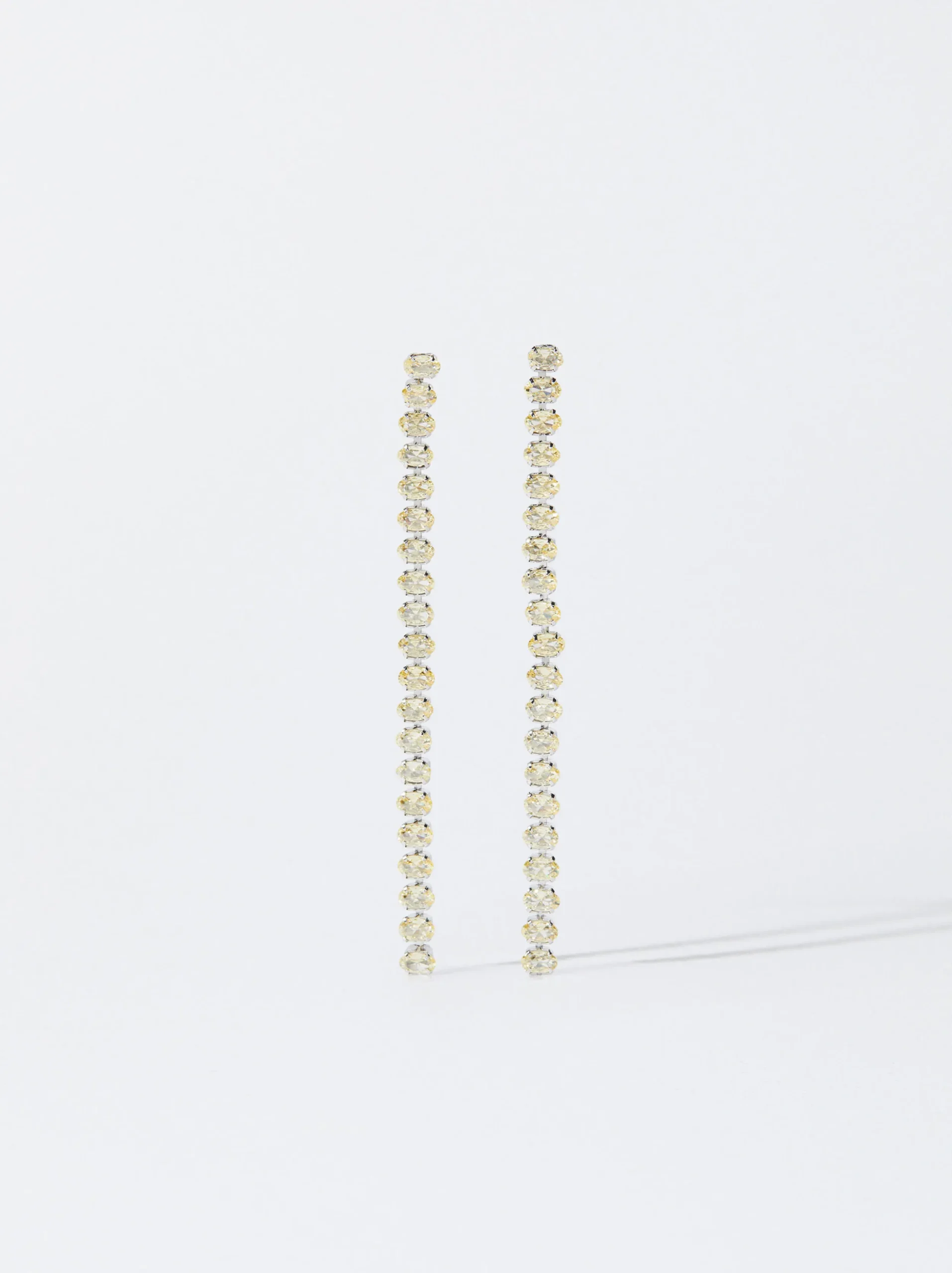 PARFOIS Pendientes Con Circonitas Amarillo Cheap