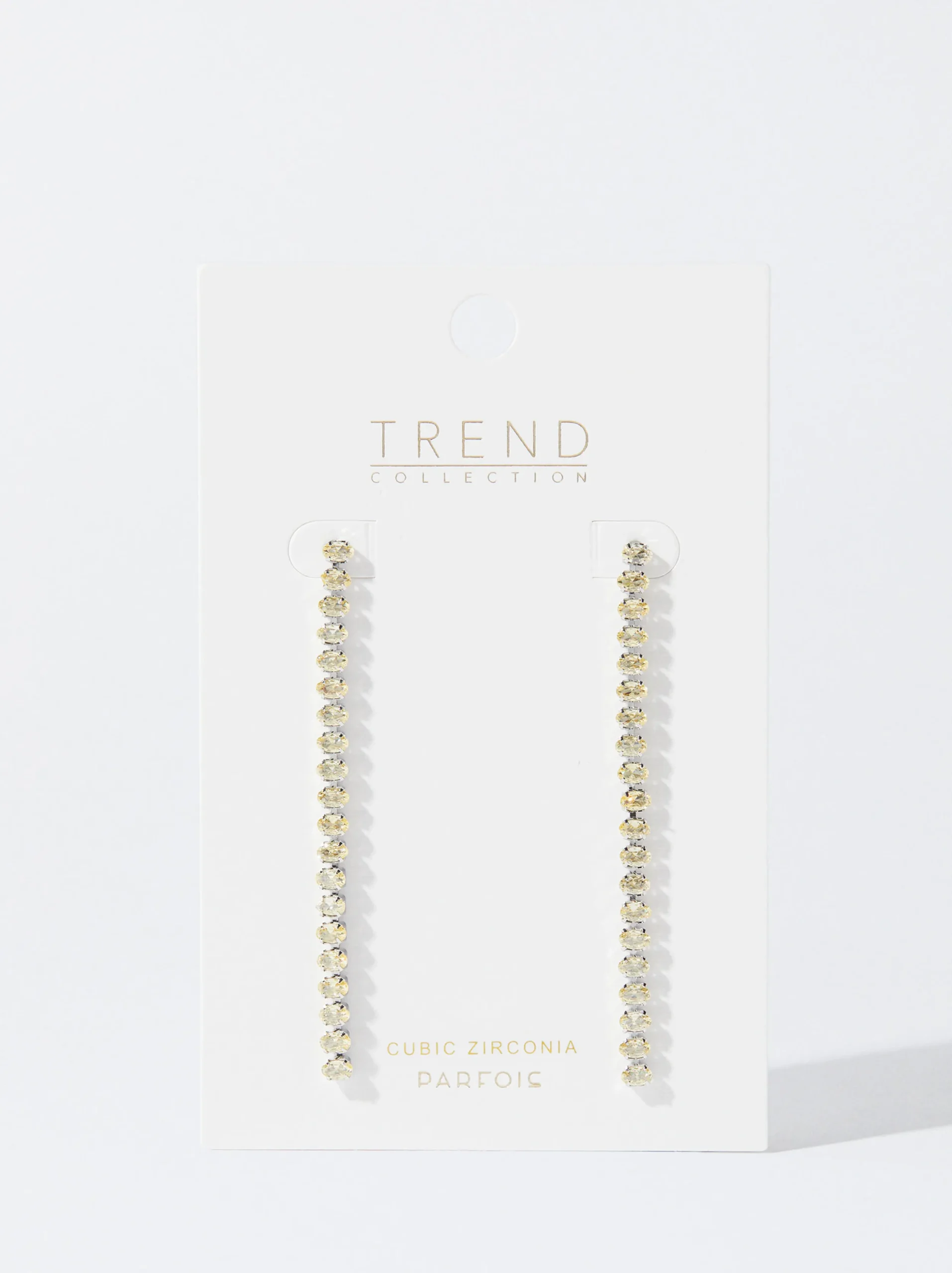 PARFOIS Pendientes Con Circonitas Amarillo Cheap