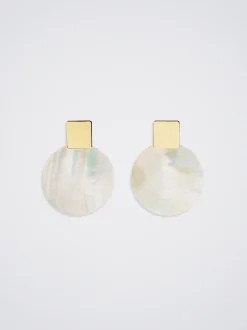 PARFOIS Pendientes Con Concha Dorado Outlet