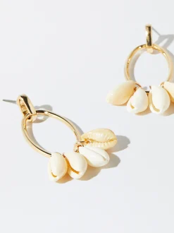 PARFOIS Pendientes Con Concha Dorado Best