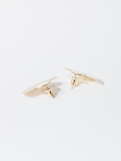 PARFOIS Pendientes Con Concha Dorado Sale