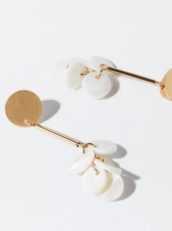 PARFOIS Pendientes Con Concha Dorado Fashion