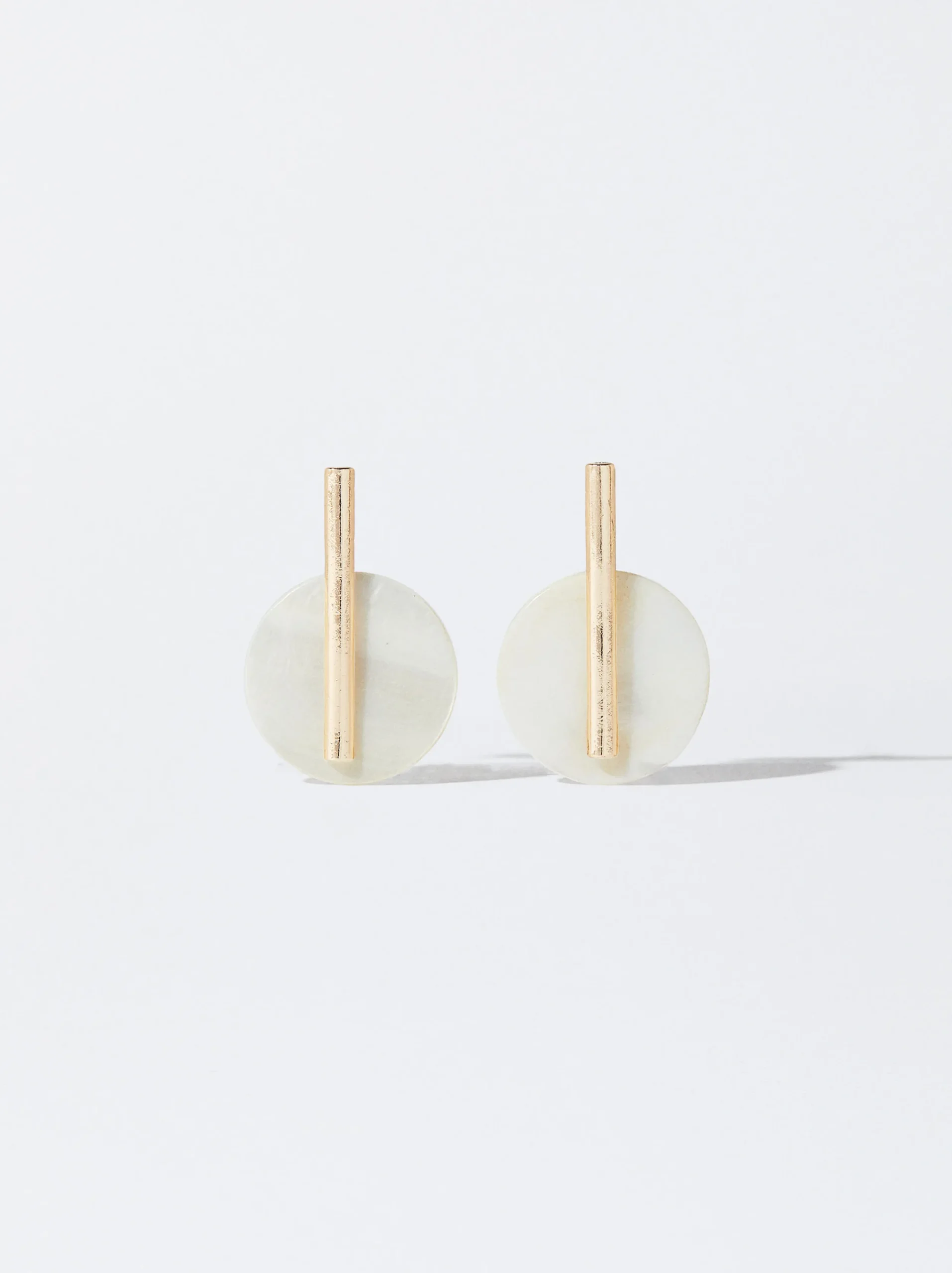 PARFOIS Pendientes Con Concha Dorado Fashion