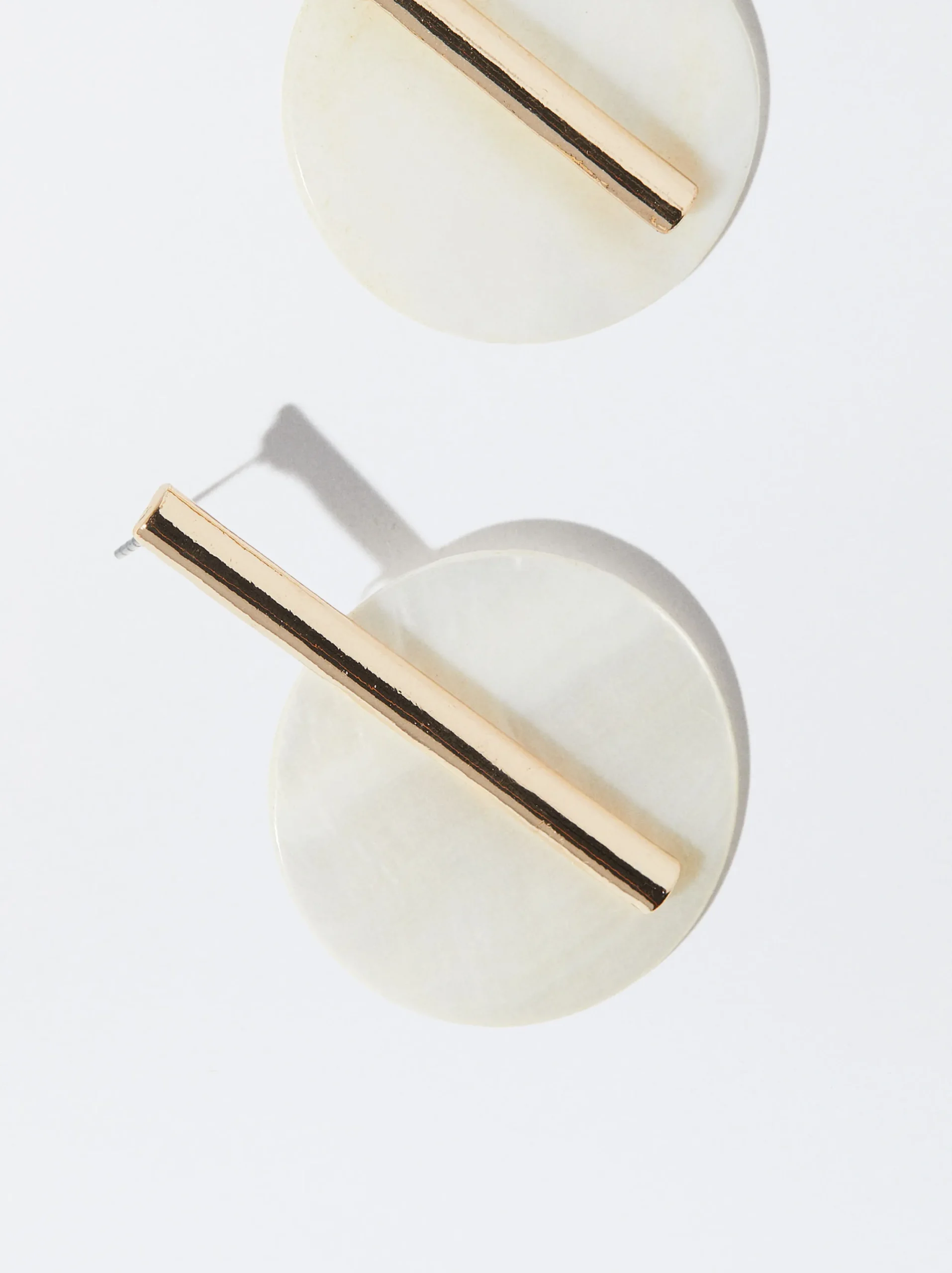 PARFOIS Pendientes Con Concha Dorado Fashion