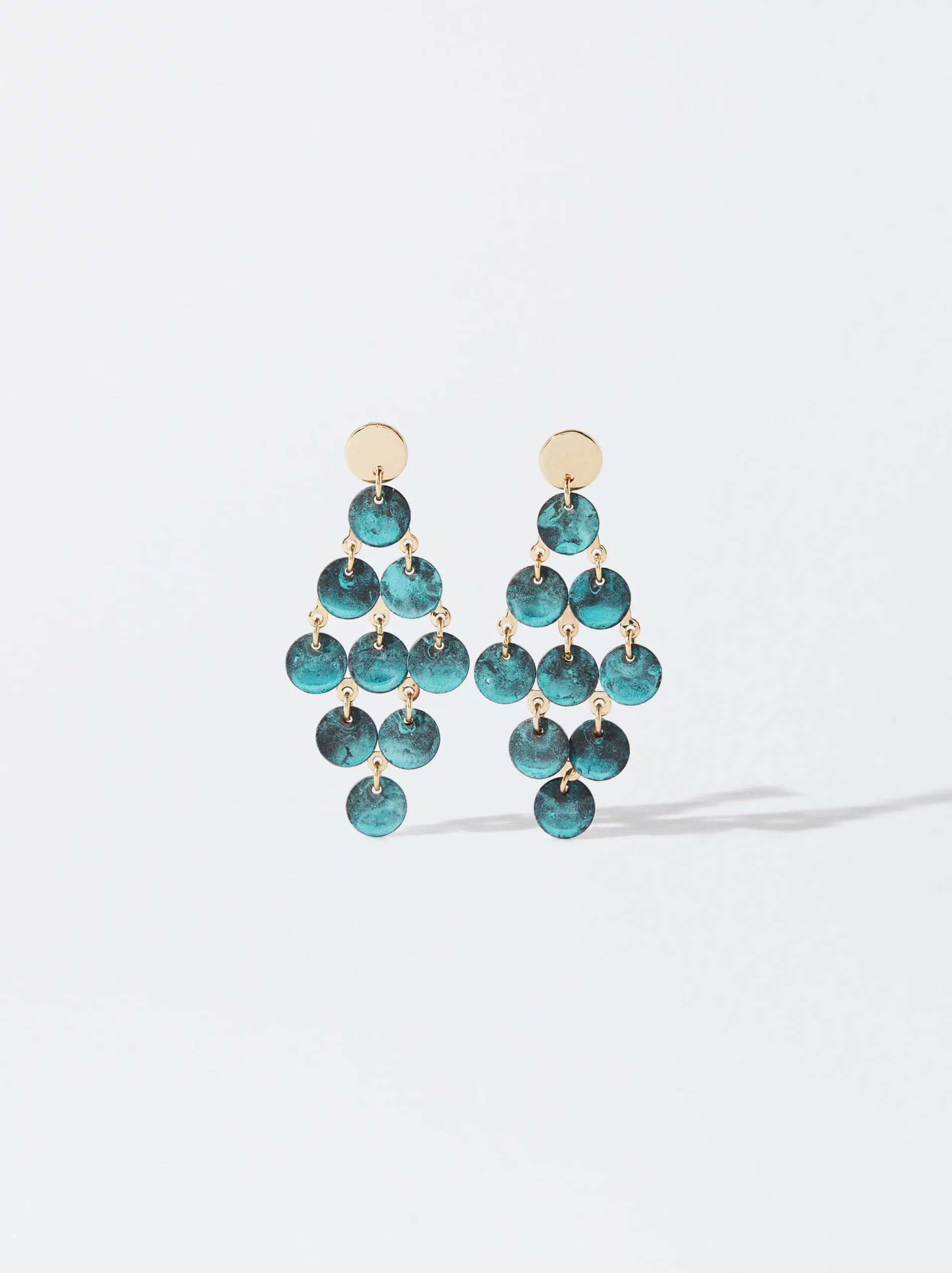PARFOIS Pendientes Con Concha Azul Hot