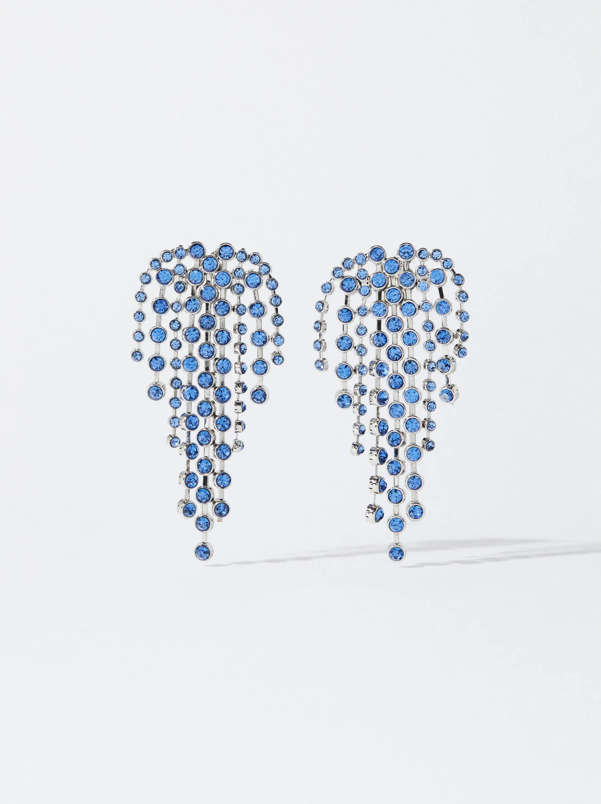 PARFOIS Pendientes Con Cristales Azul Hot