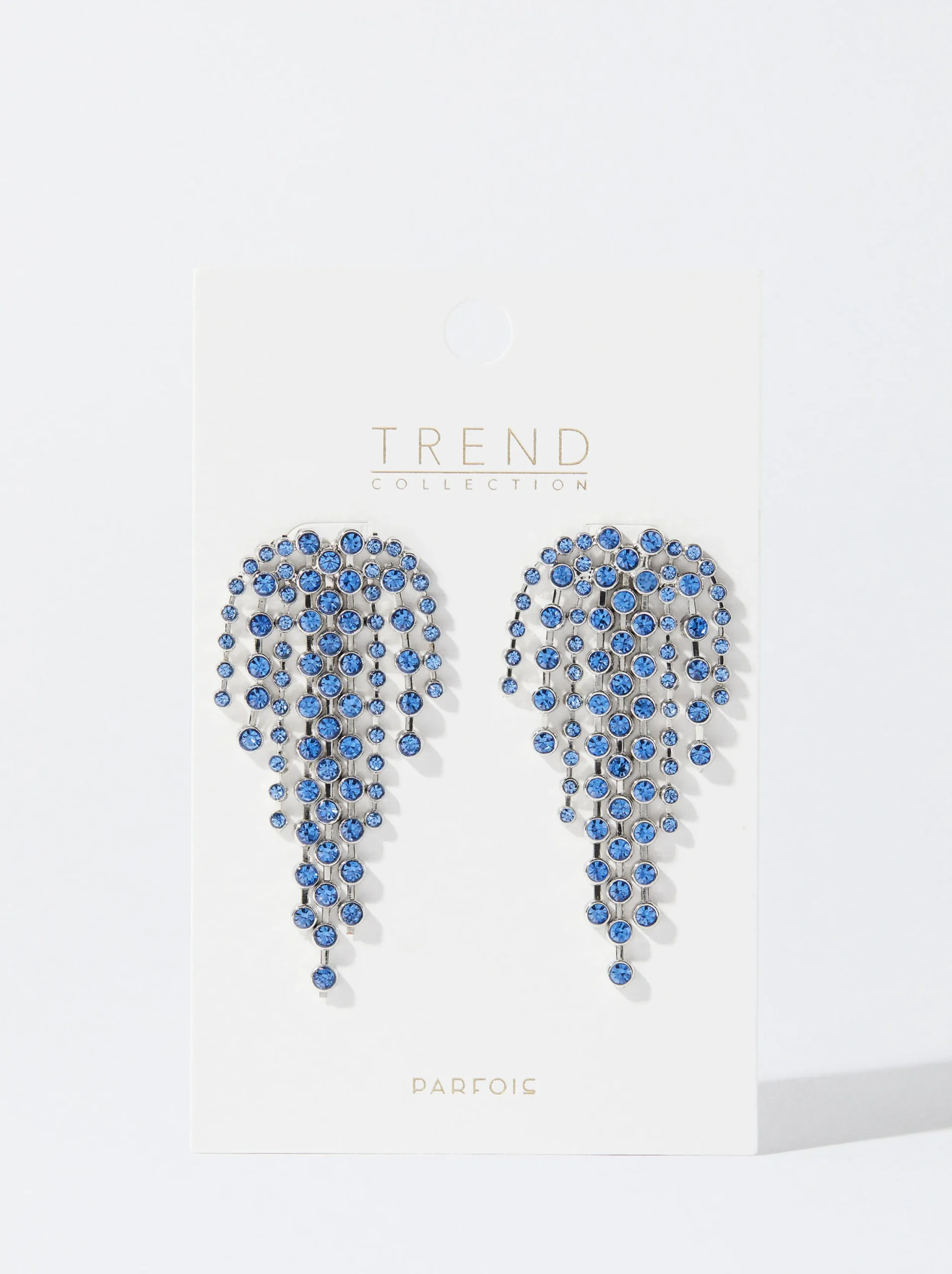 PARFOIS Pendientes Con Cristales Azul Hot