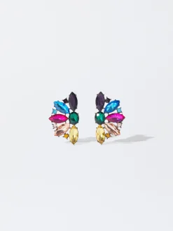 PARFOIS Pendientes Con Cristales Multicor Flash Sale