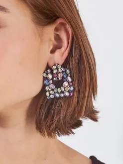 PARFOIS Pendientes Con Cristales Multicor Clearance