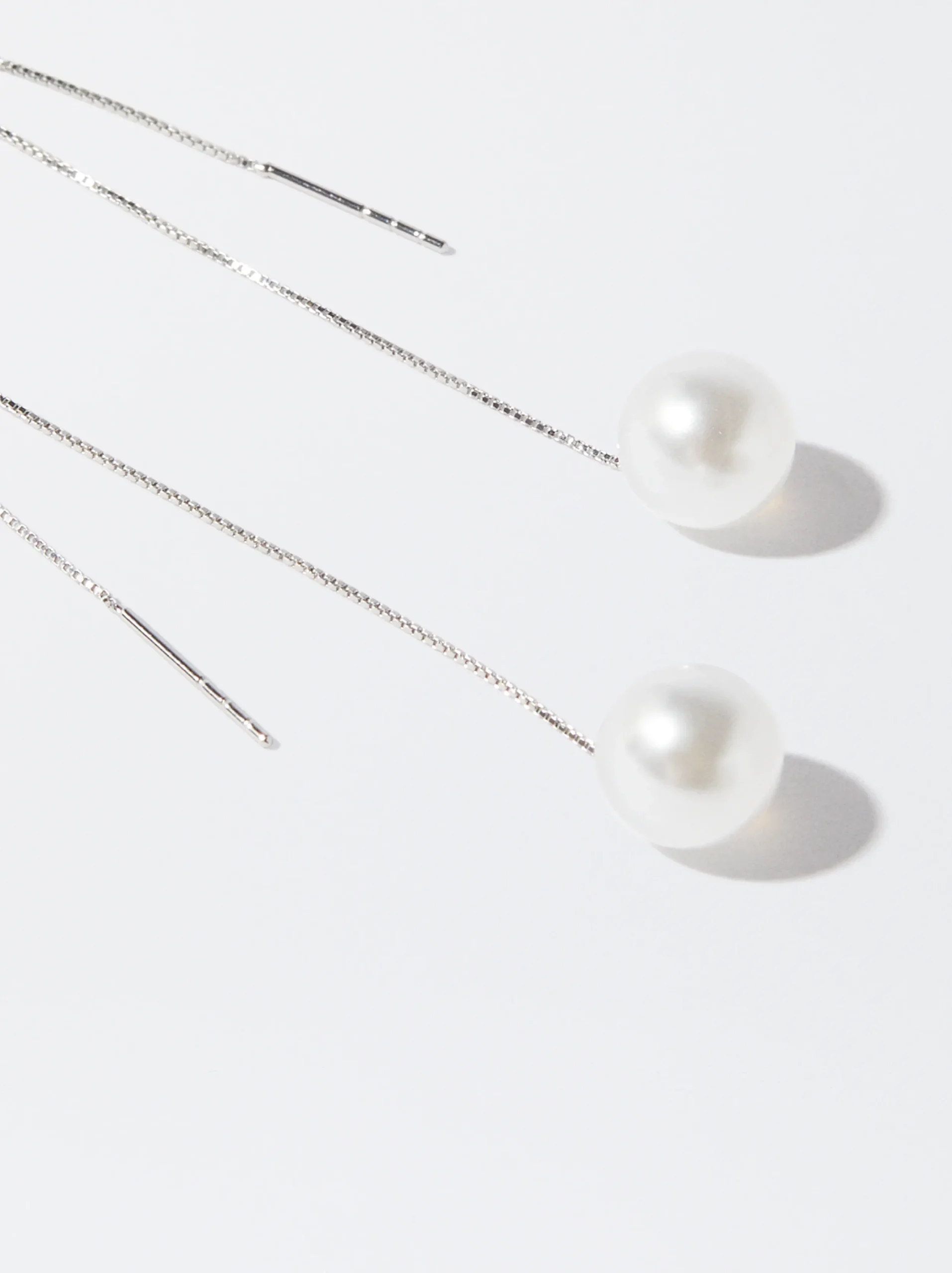 PARFOIS Pendientes Con Cristales Plateado Cheap