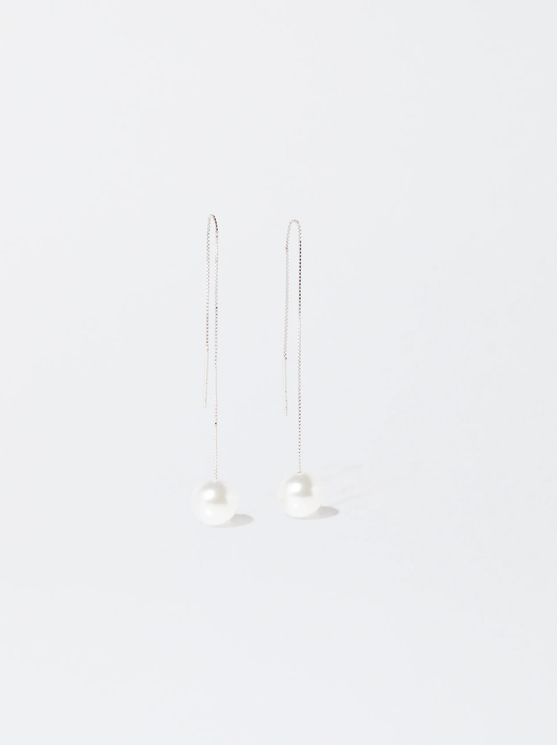 PARFOIS Pendientes Con Cristales Plateado Cheap