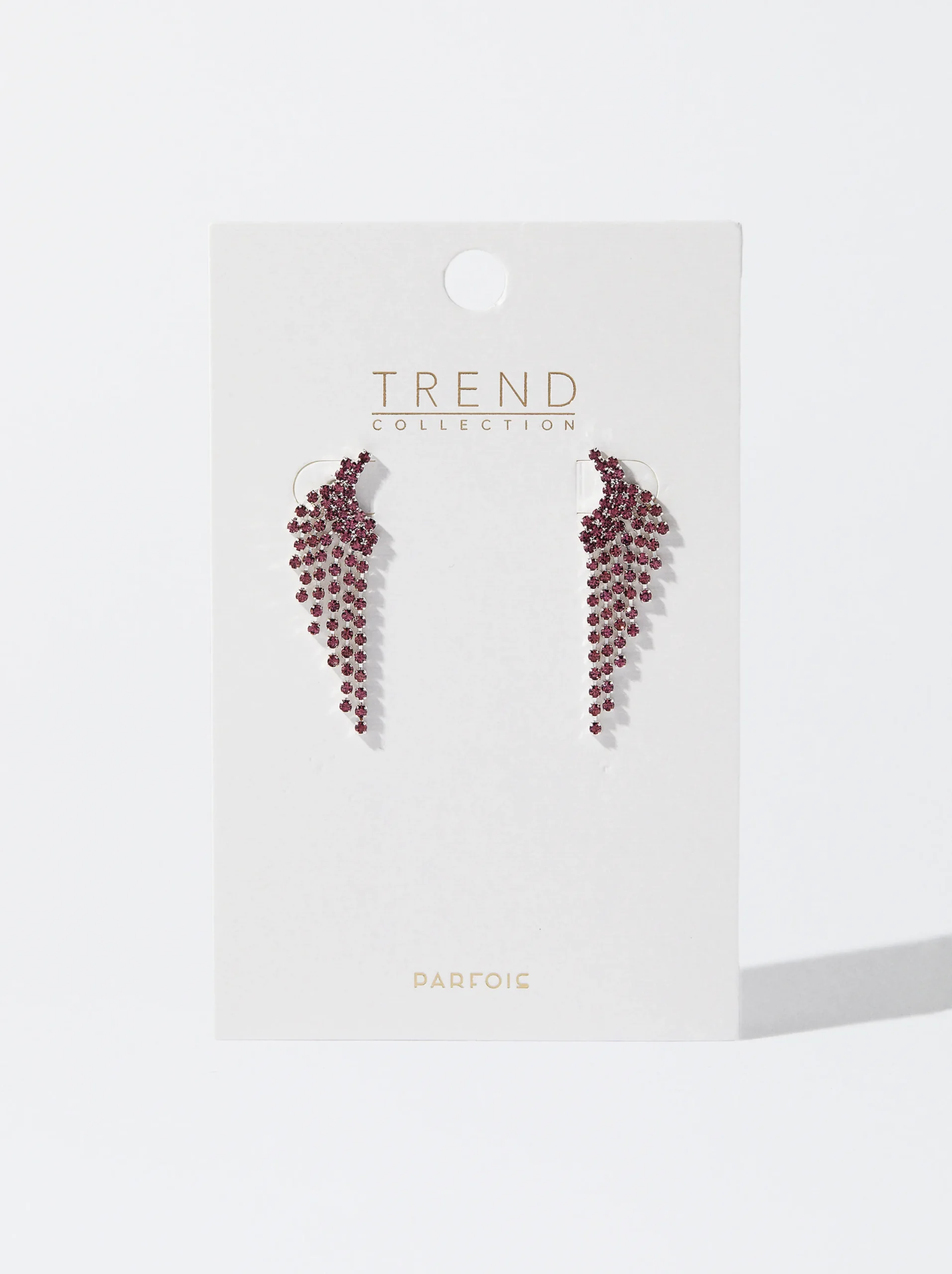 PARFOIS Pendientes Con Cristales Rosa Discount