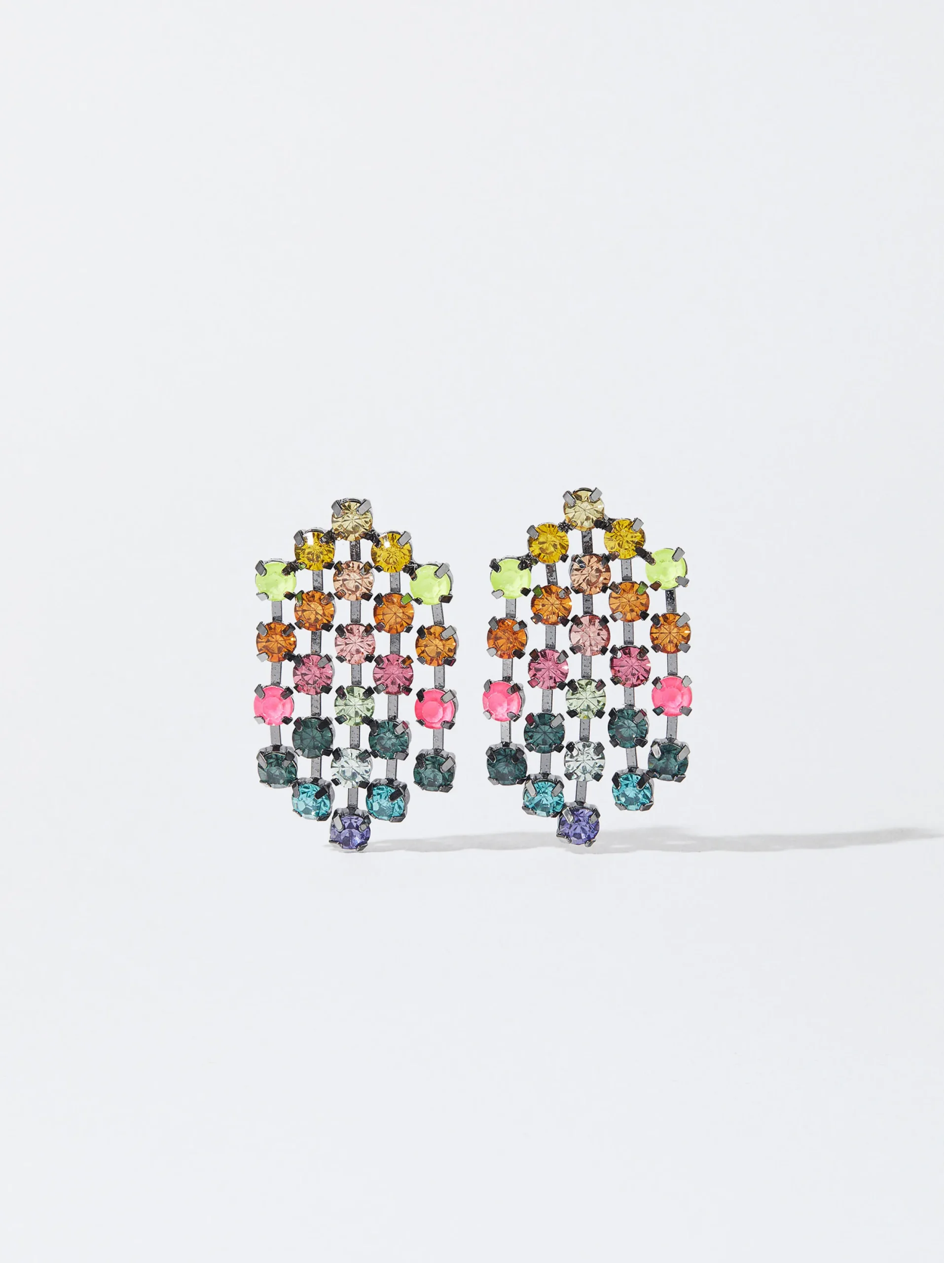PARFOIS Pendientes Con Cristales Multicolor Multicor Best