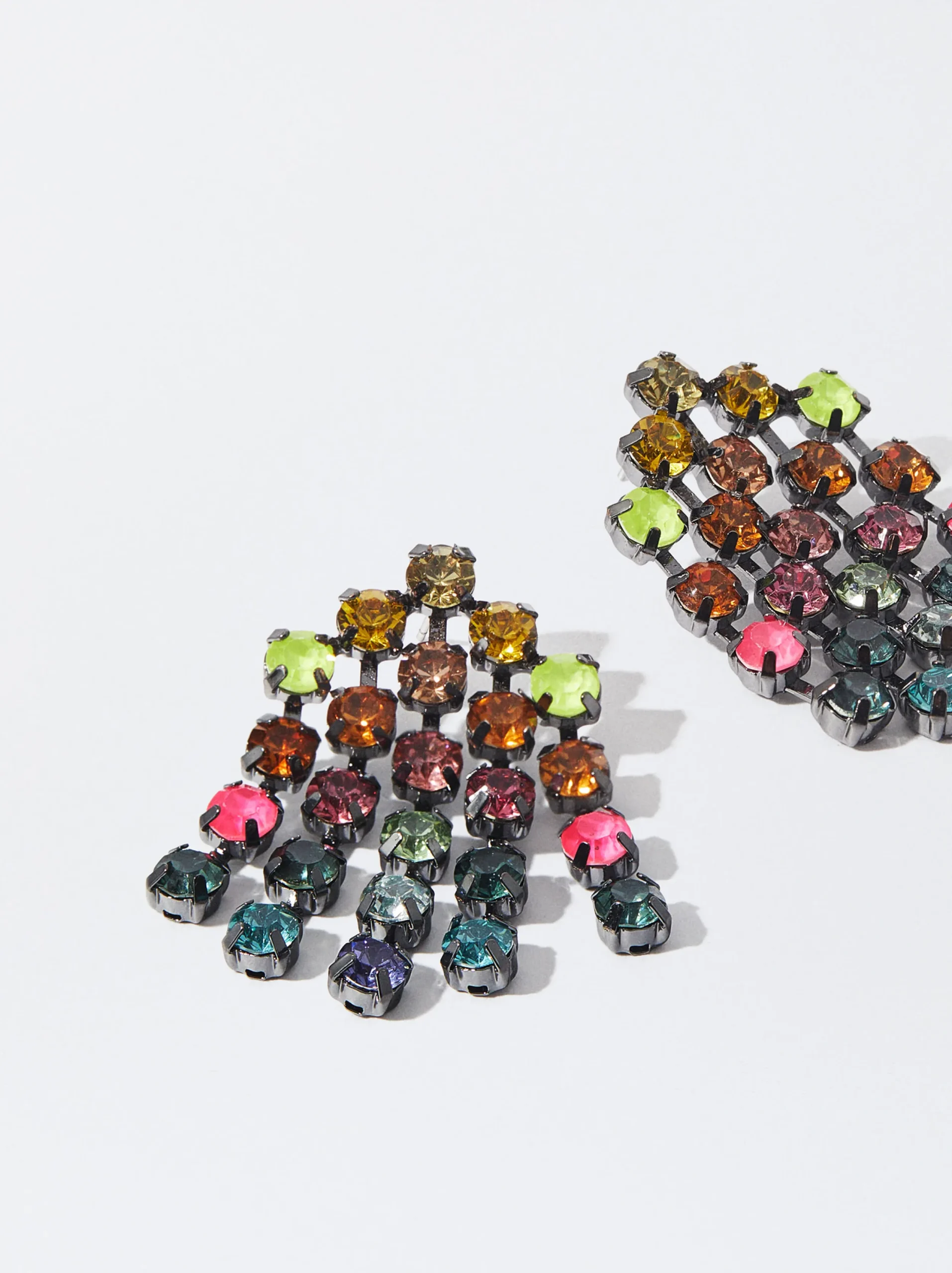 PARFOIS Pendientes Con Cristales Multicolor Multicor Best