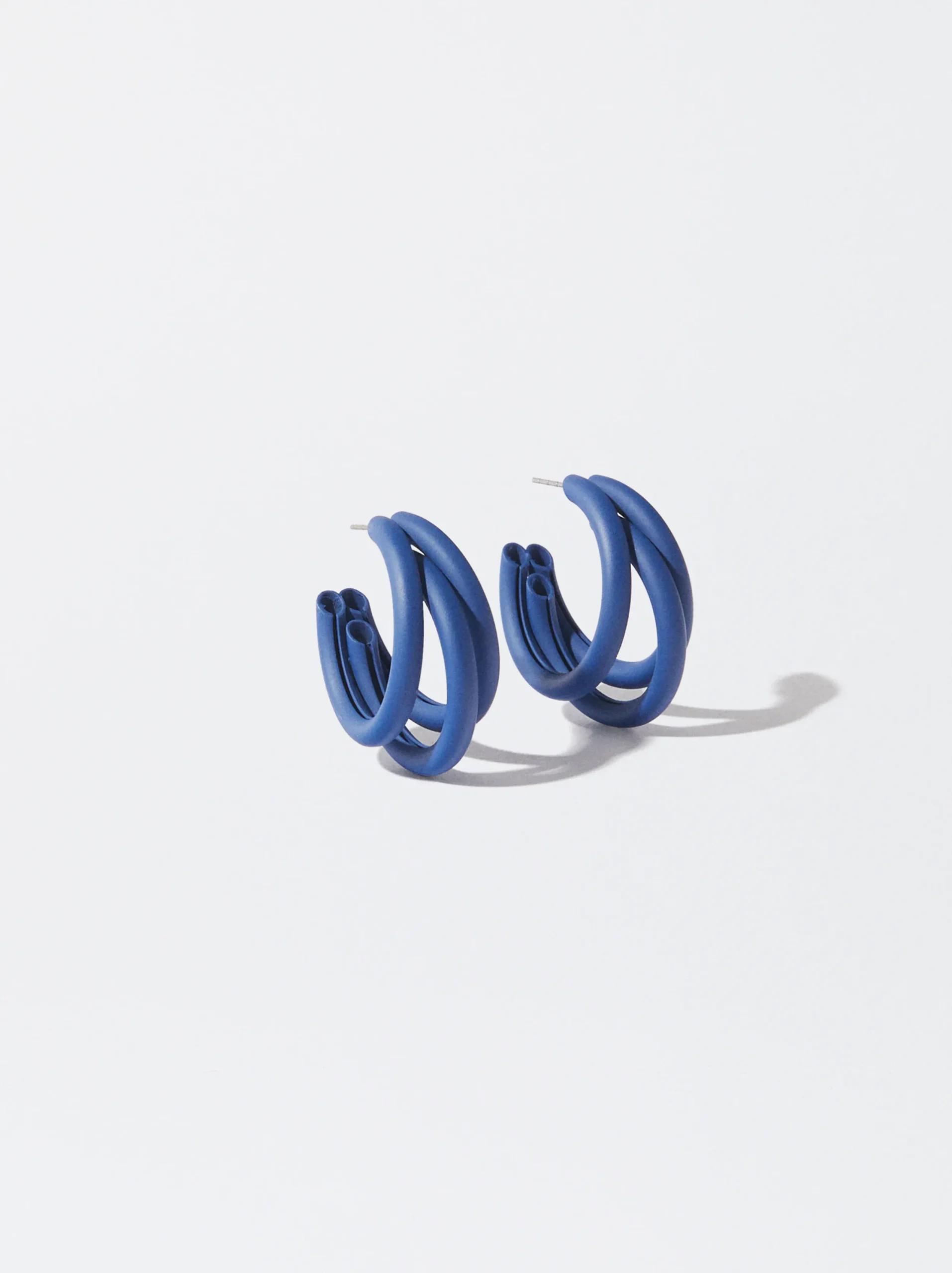 PARFOIS Pendientes Con Efecto Mate Azul Sale