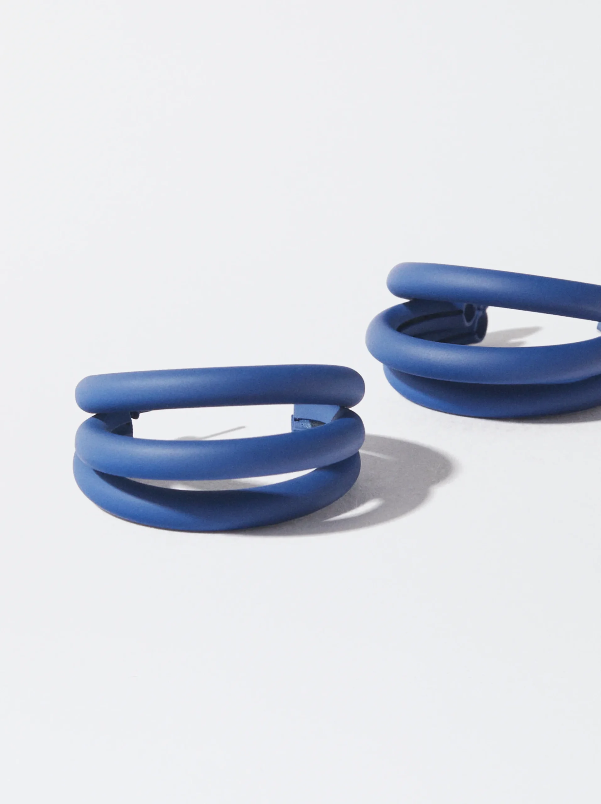 PARFOIS Pendientes Con Efecto Mate Azul Sale