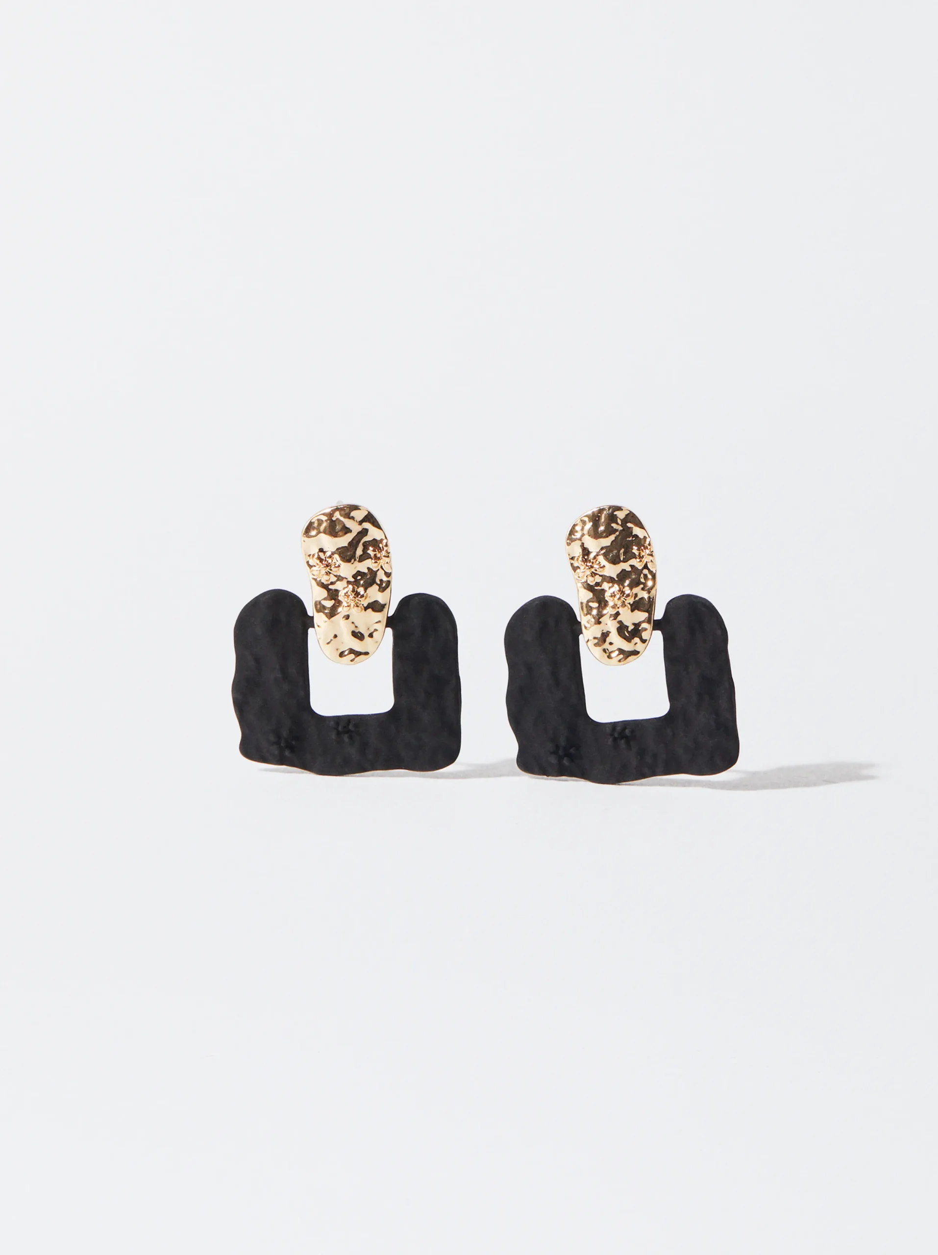 PARFOIS Pendientes Con Efecto Mate Negro Best