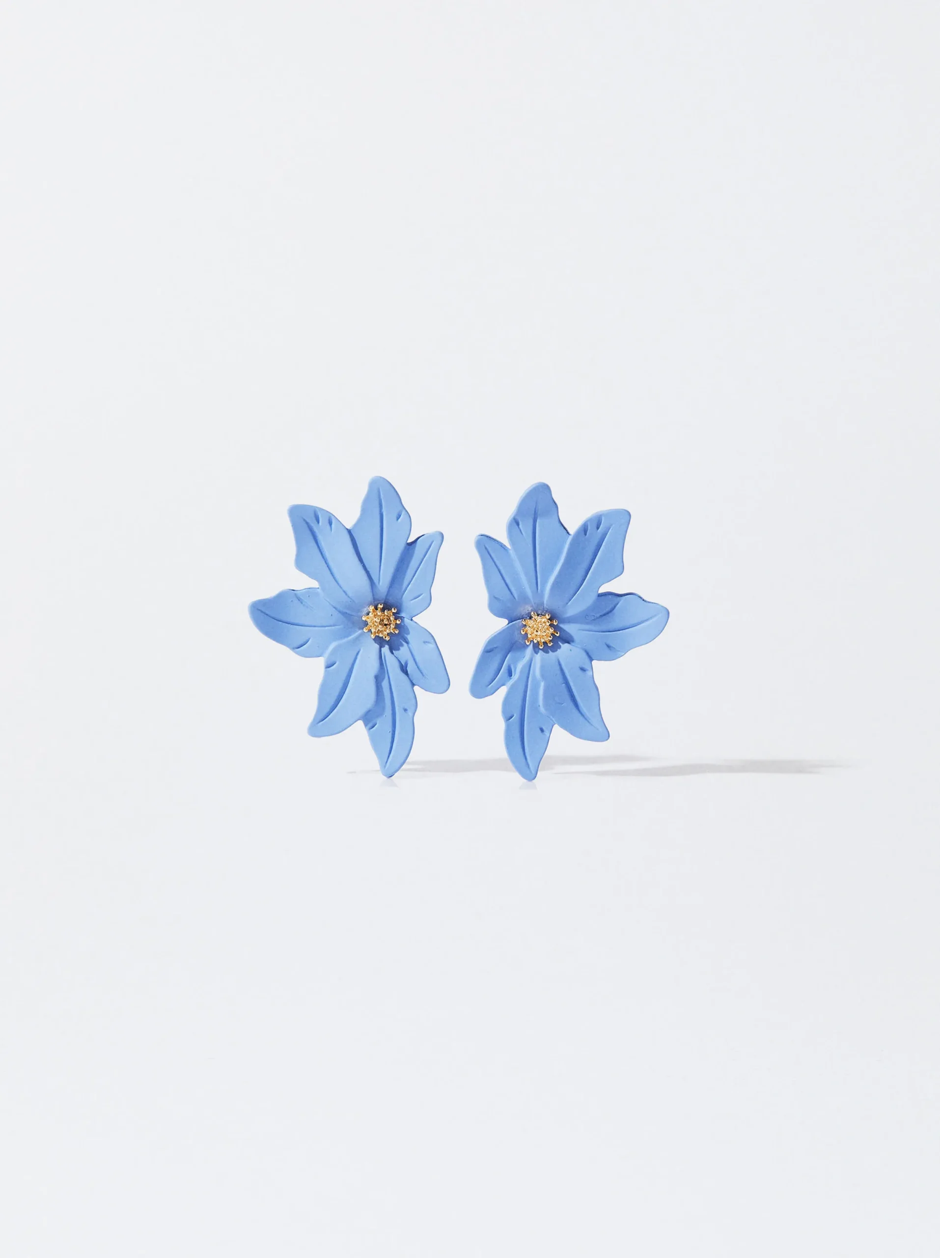 PARFOIS Pendientes Con Flor Azul Clearance