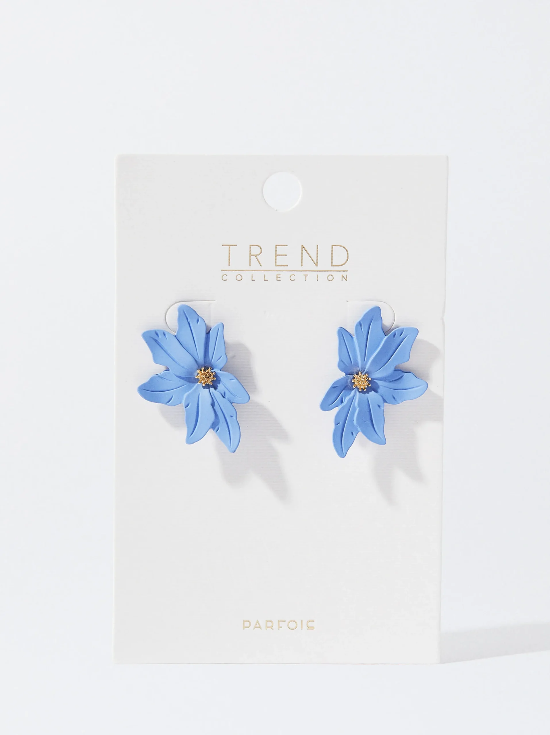 PARFOIS Pendientes Con Flor Azul Clearance