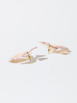 PARFOIS Pendientes Con Flor Naranja Cheap