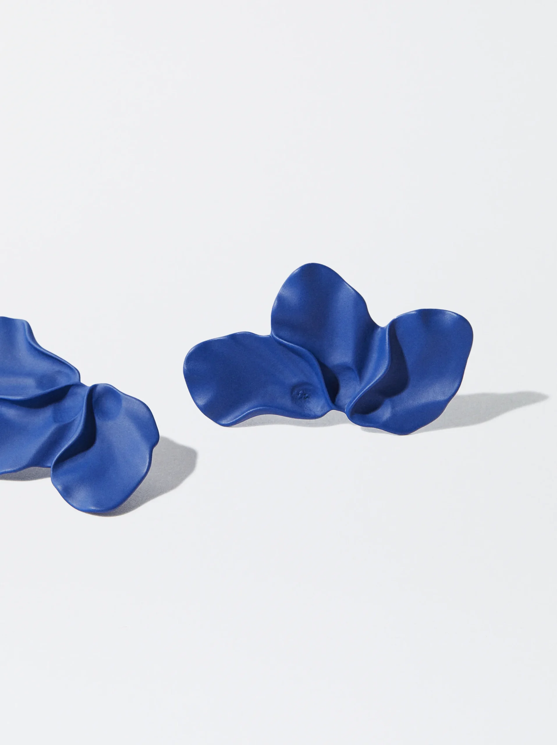 PARFOIS Pendientes Con Flor Azul Marino Cheap