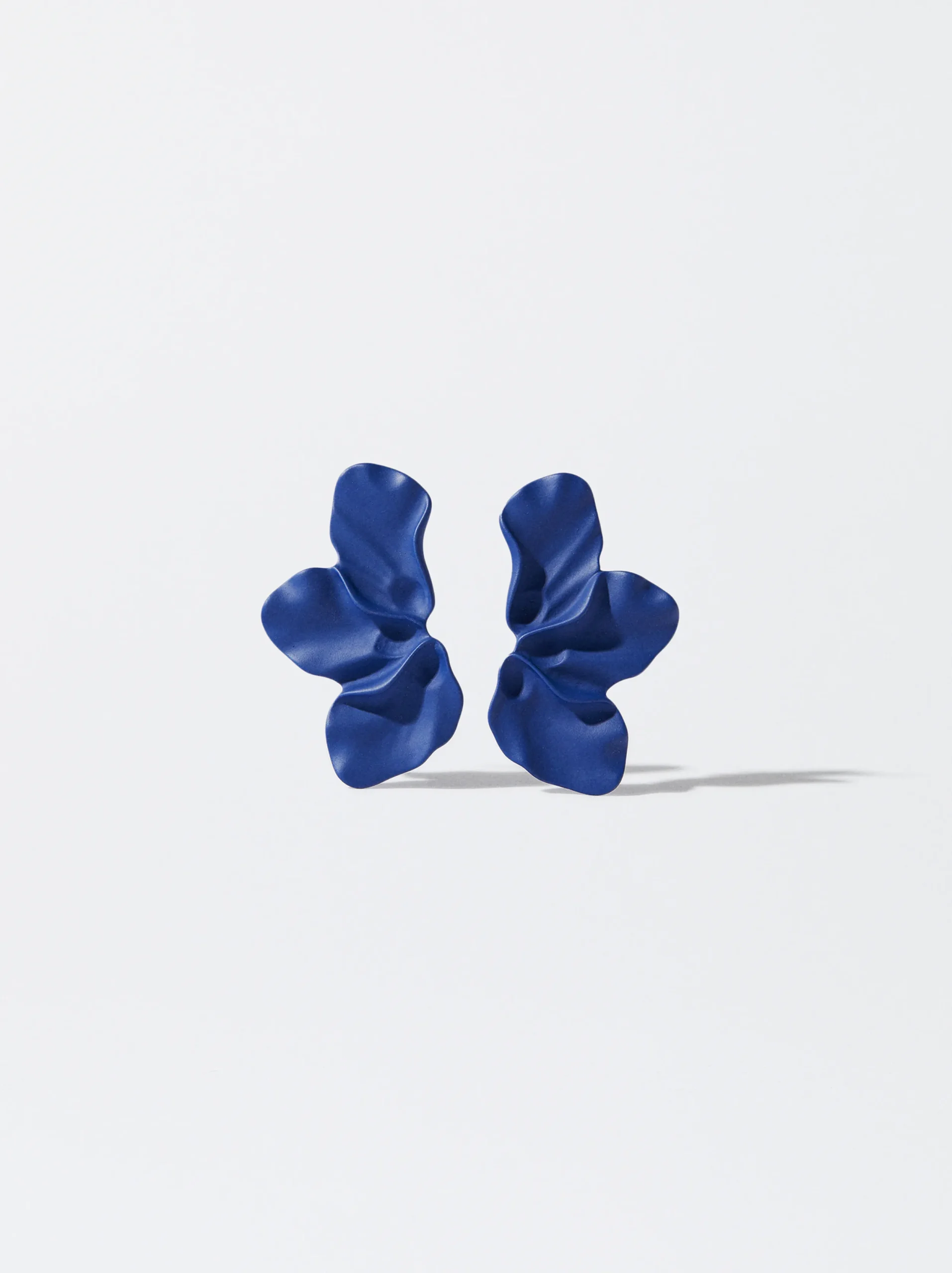 PARFOIS Pendientes Con Flor Azul Marino Cheap