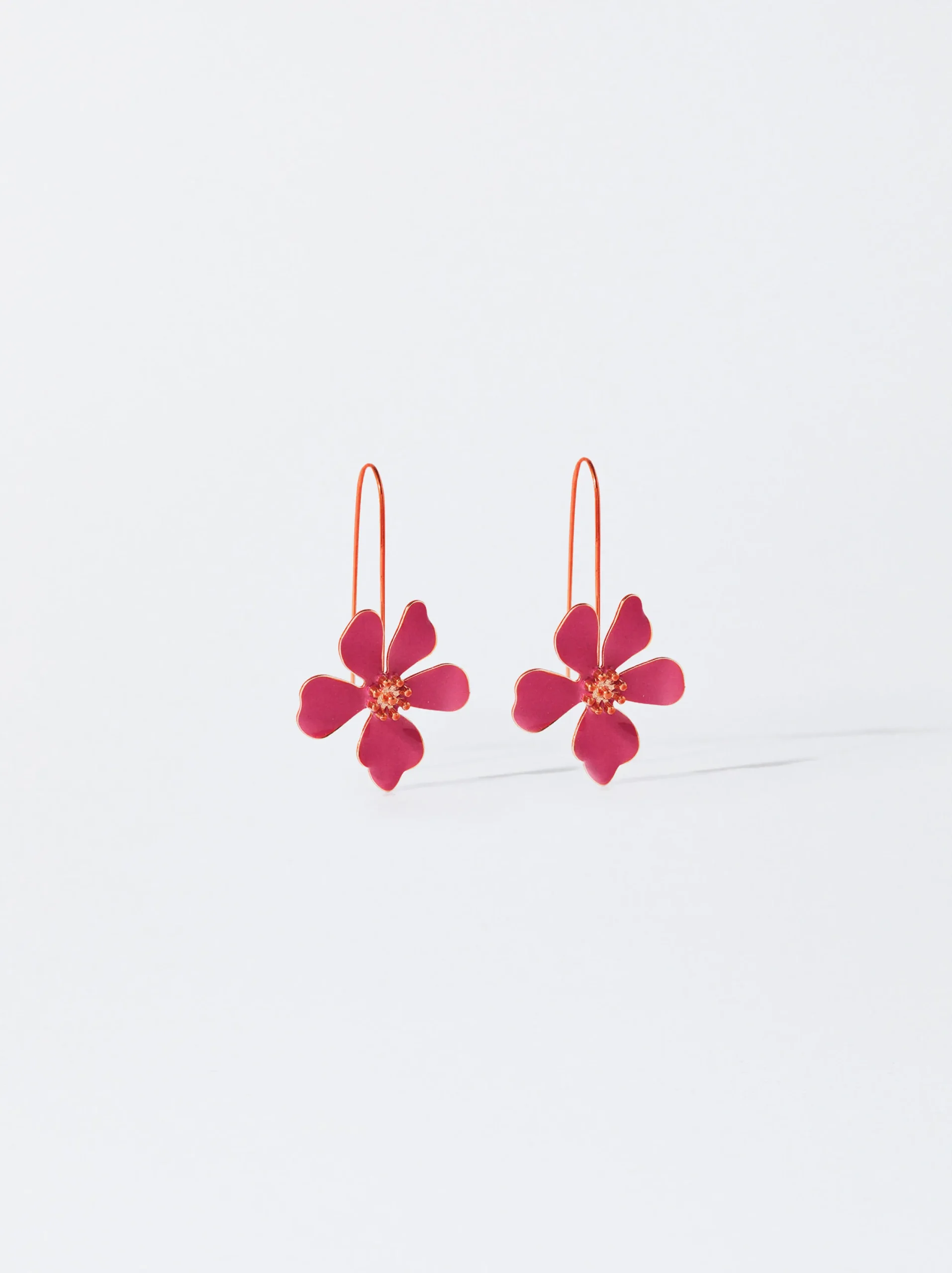 PARFOIS Pendientes Con Flor Rosa Flash Sale