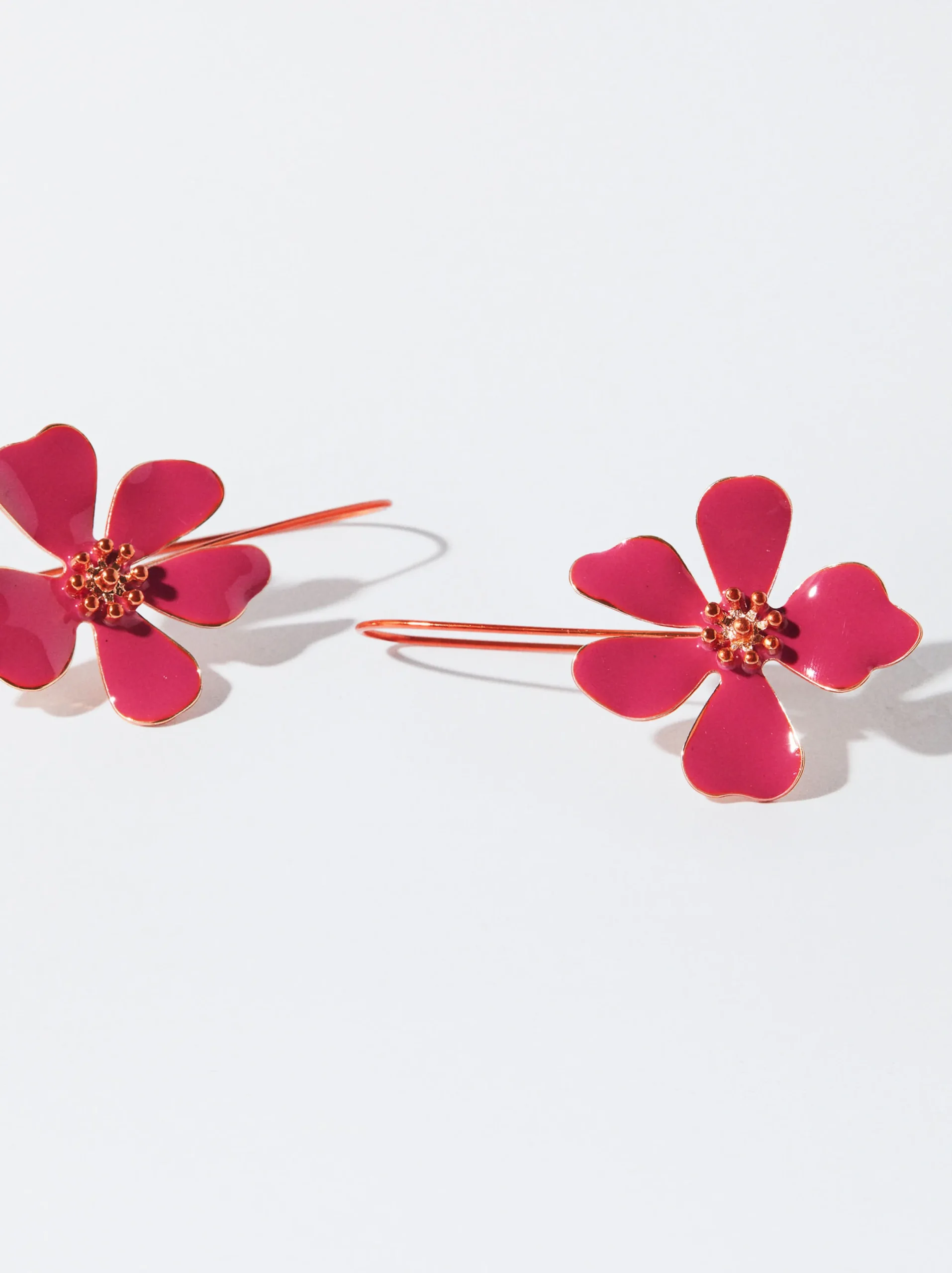 PARFOIS Pendientes Con Flor Rosa Flash Sale
