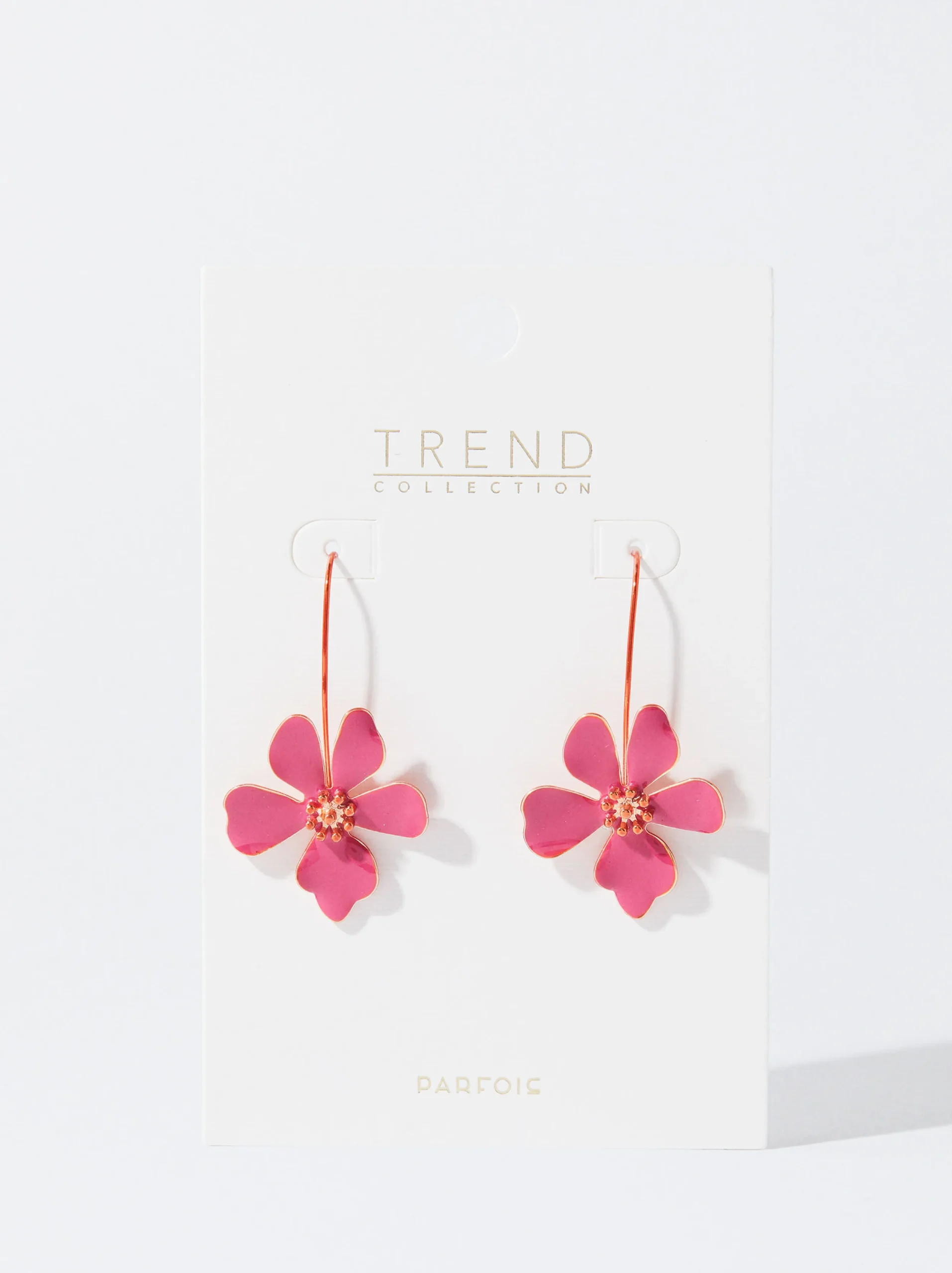 PARFOIS Pendientes Con Flor Rosa Flash Sale