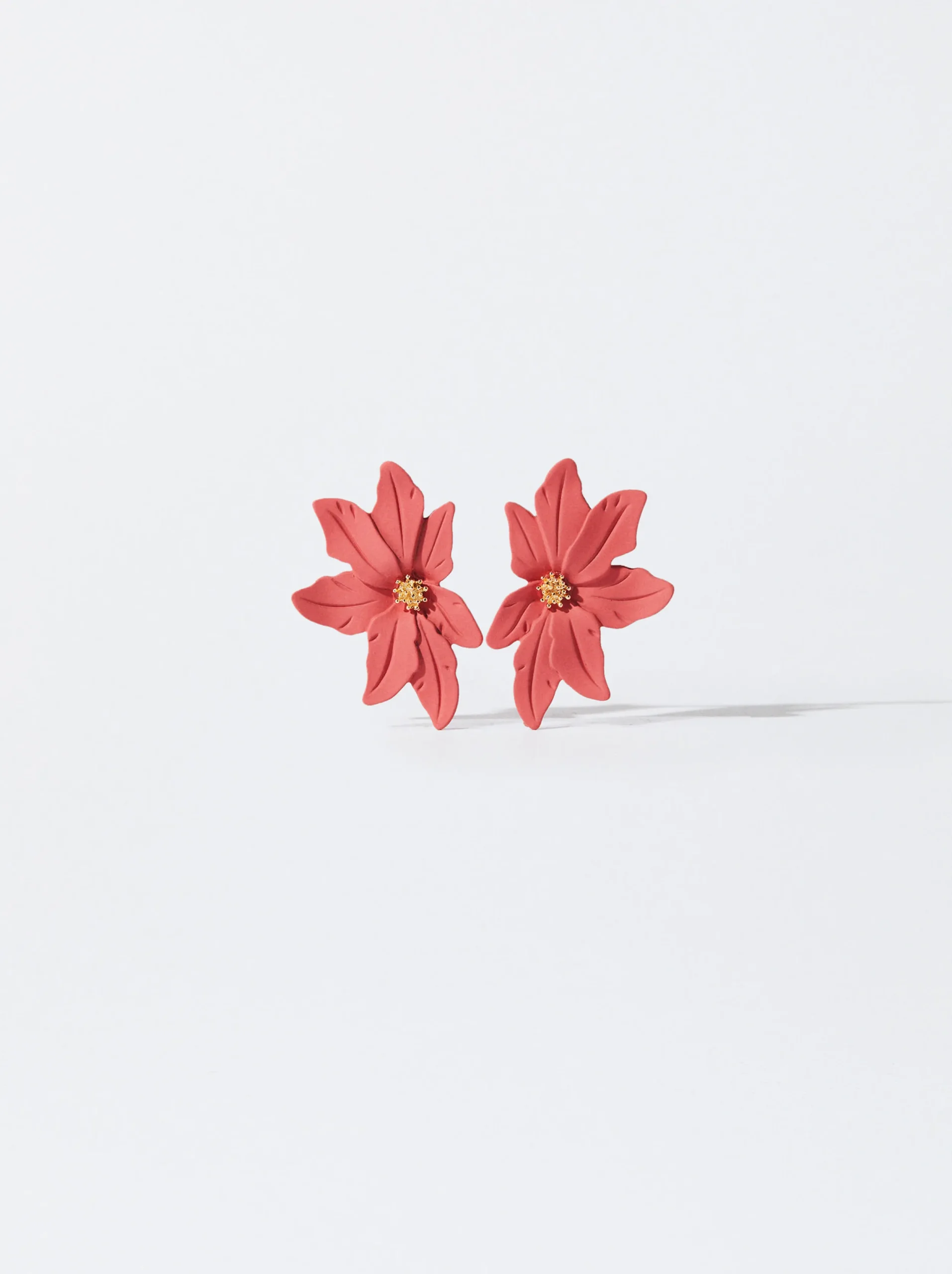 PARFOIS Pendientes Con Flor Coral Sale