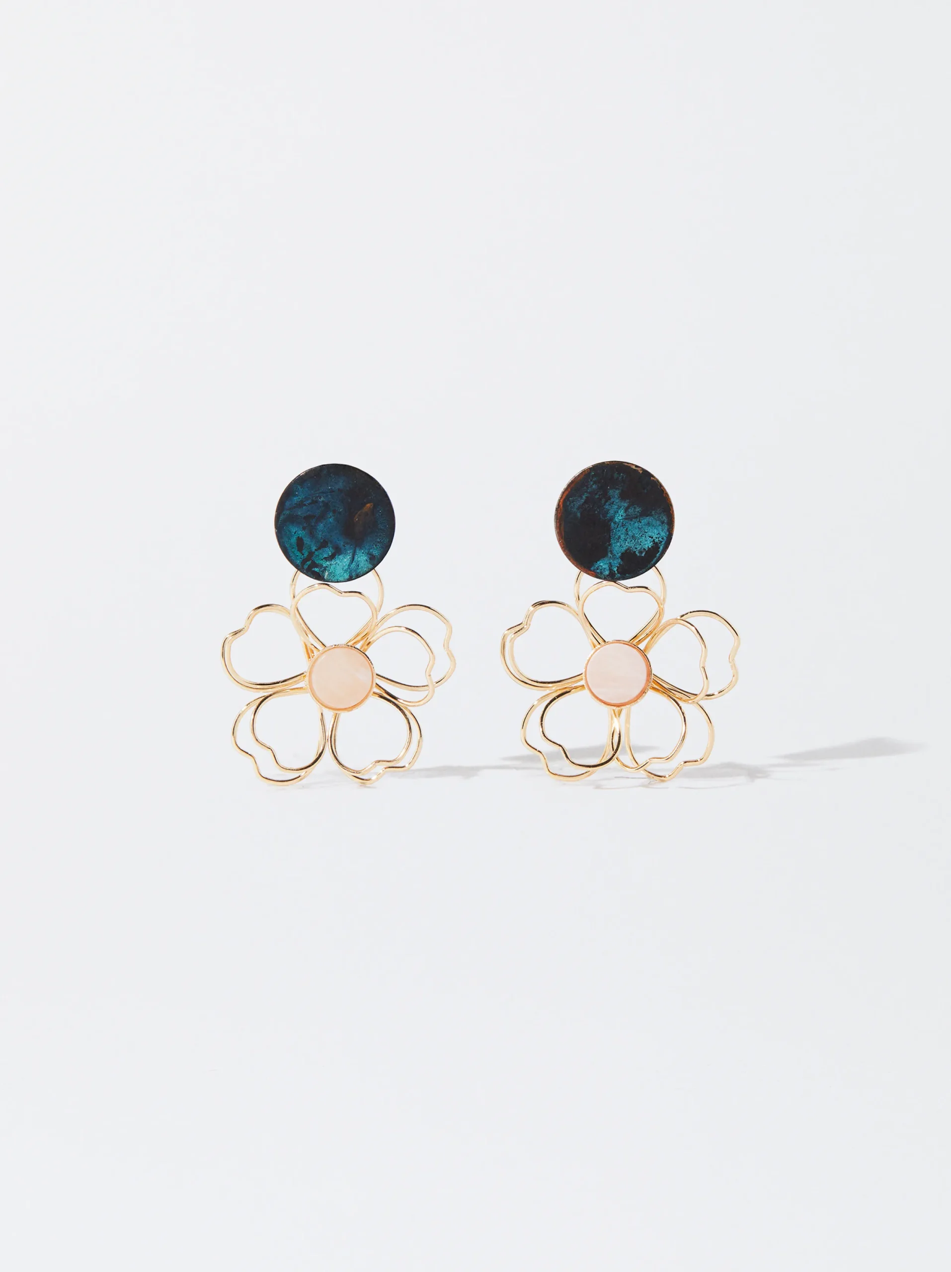 PARFOIS Pendientes Con Flor Multicor Best