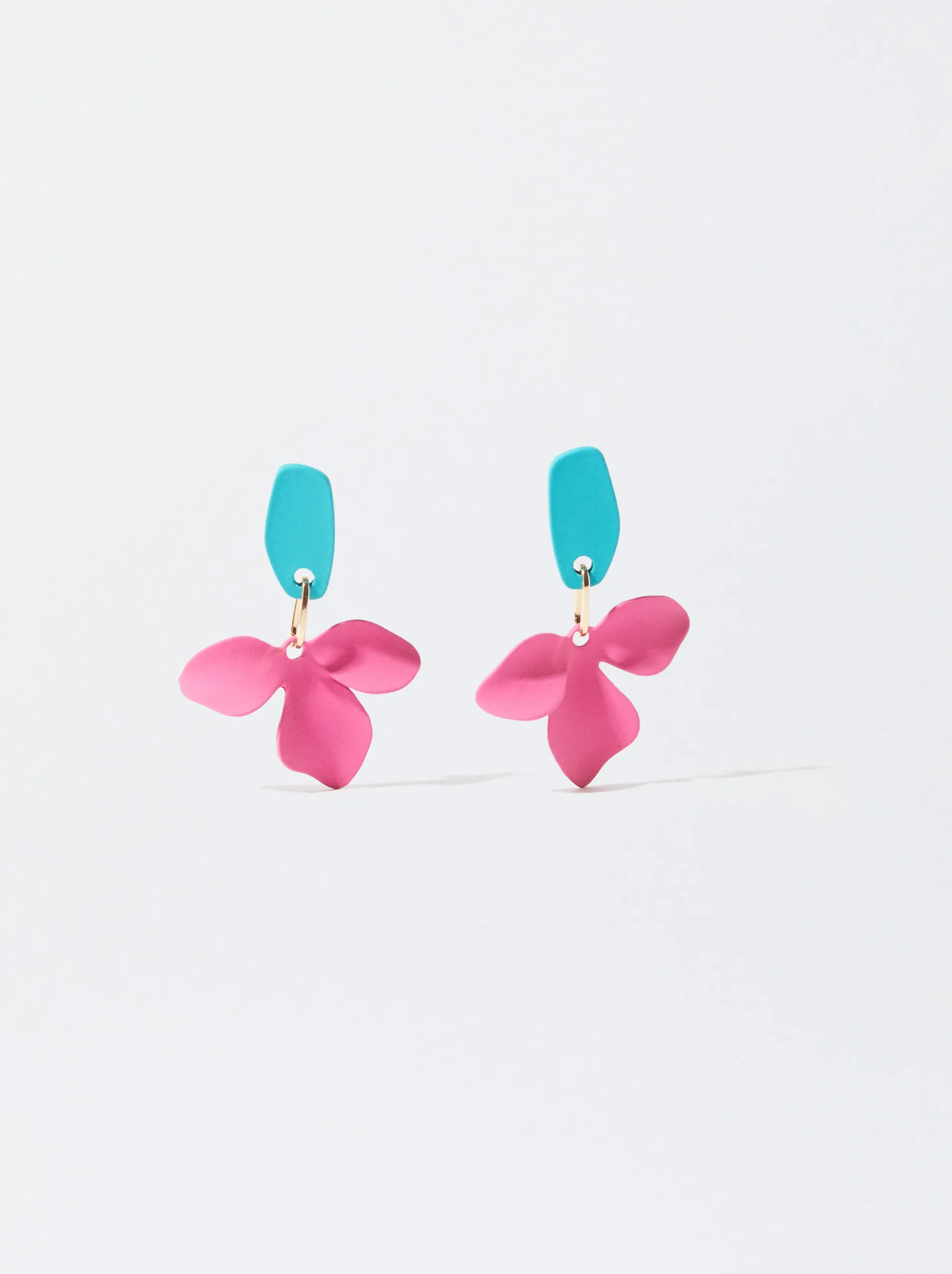 PARFOIS Pendientes Con Flor Multicor Best Sale