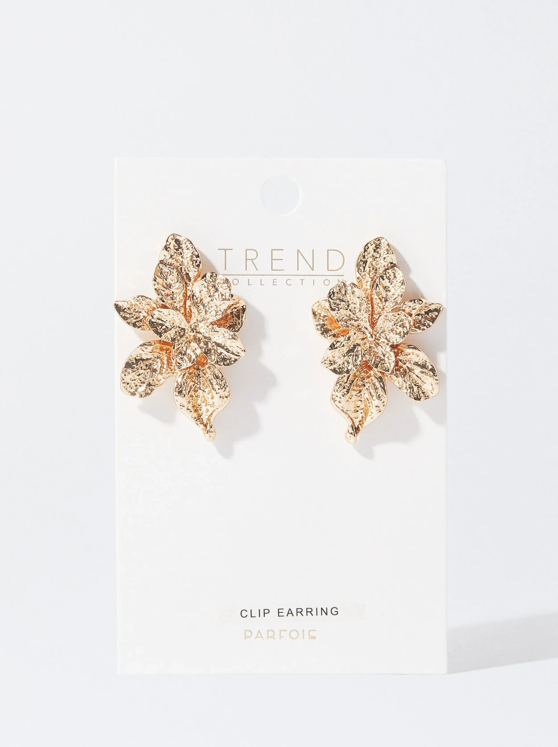 PARFOIS Pendientes Con Flor Dorado Clearance