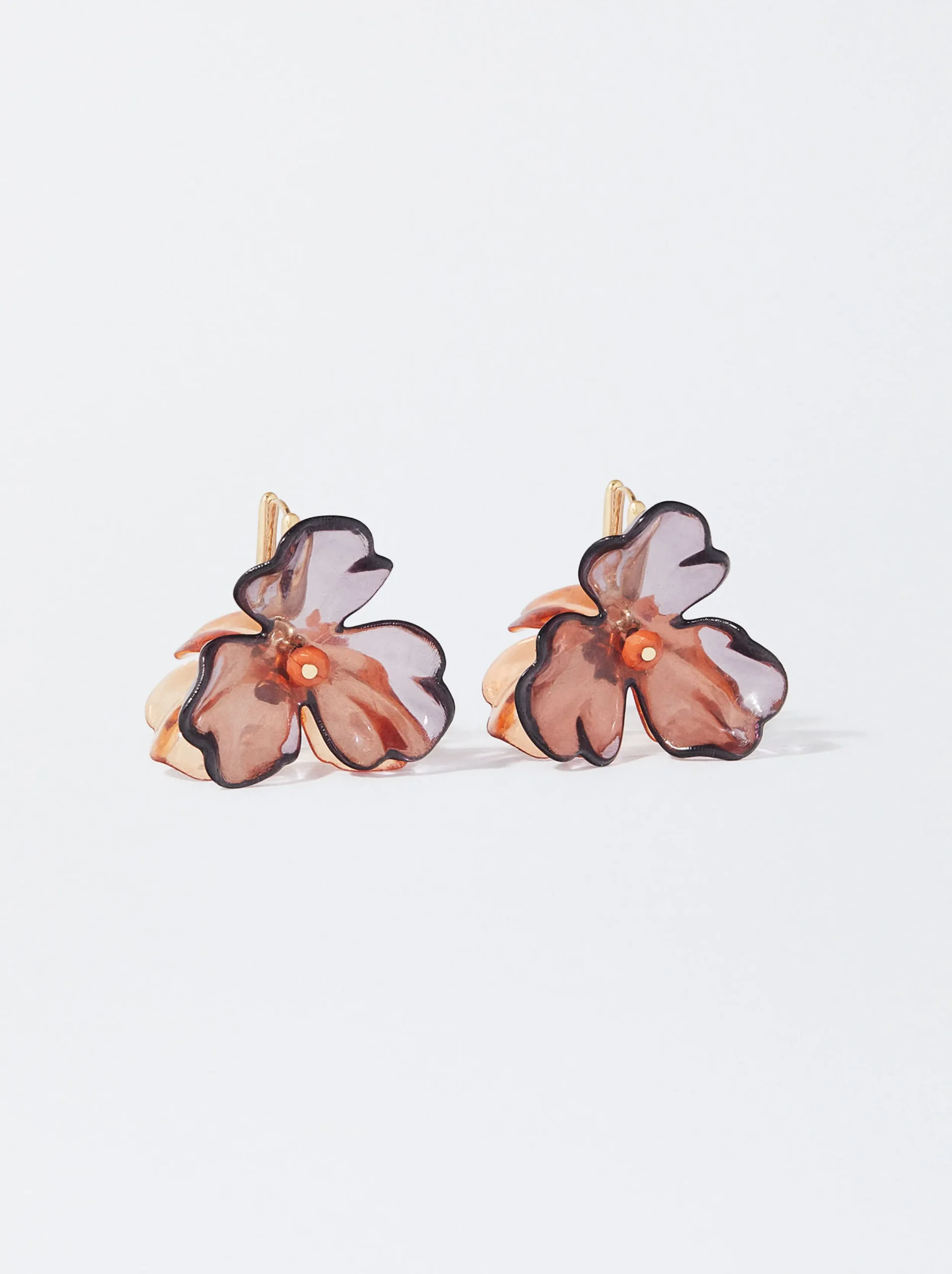 PARFOIS Pendientes Con Flor De Resina Multicor Outlet
